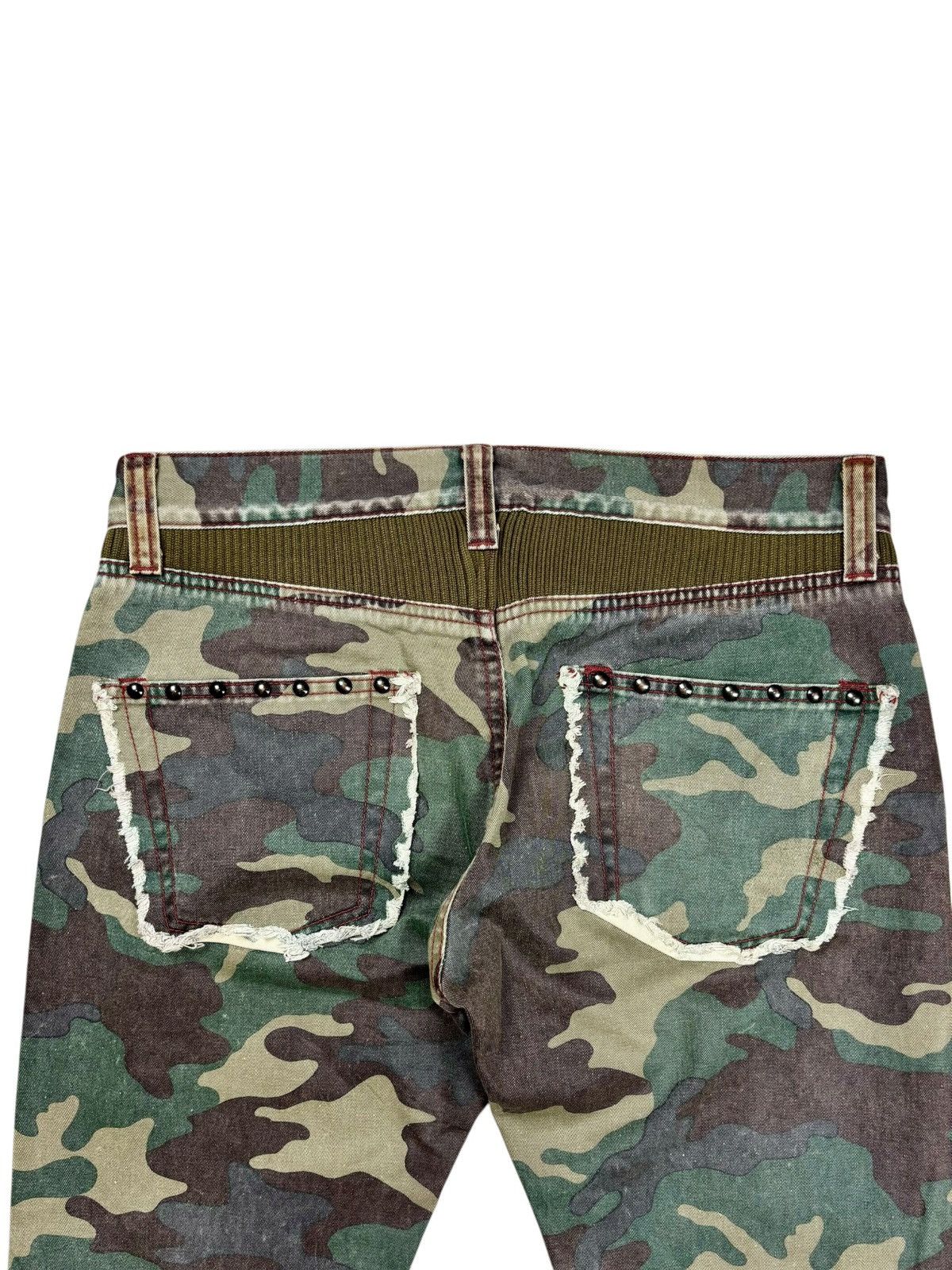 Japanese Brand Archive Led Rechwe - Studded Camo Flared Denim Size US 30 / EU 46 - 4 Thumbnail