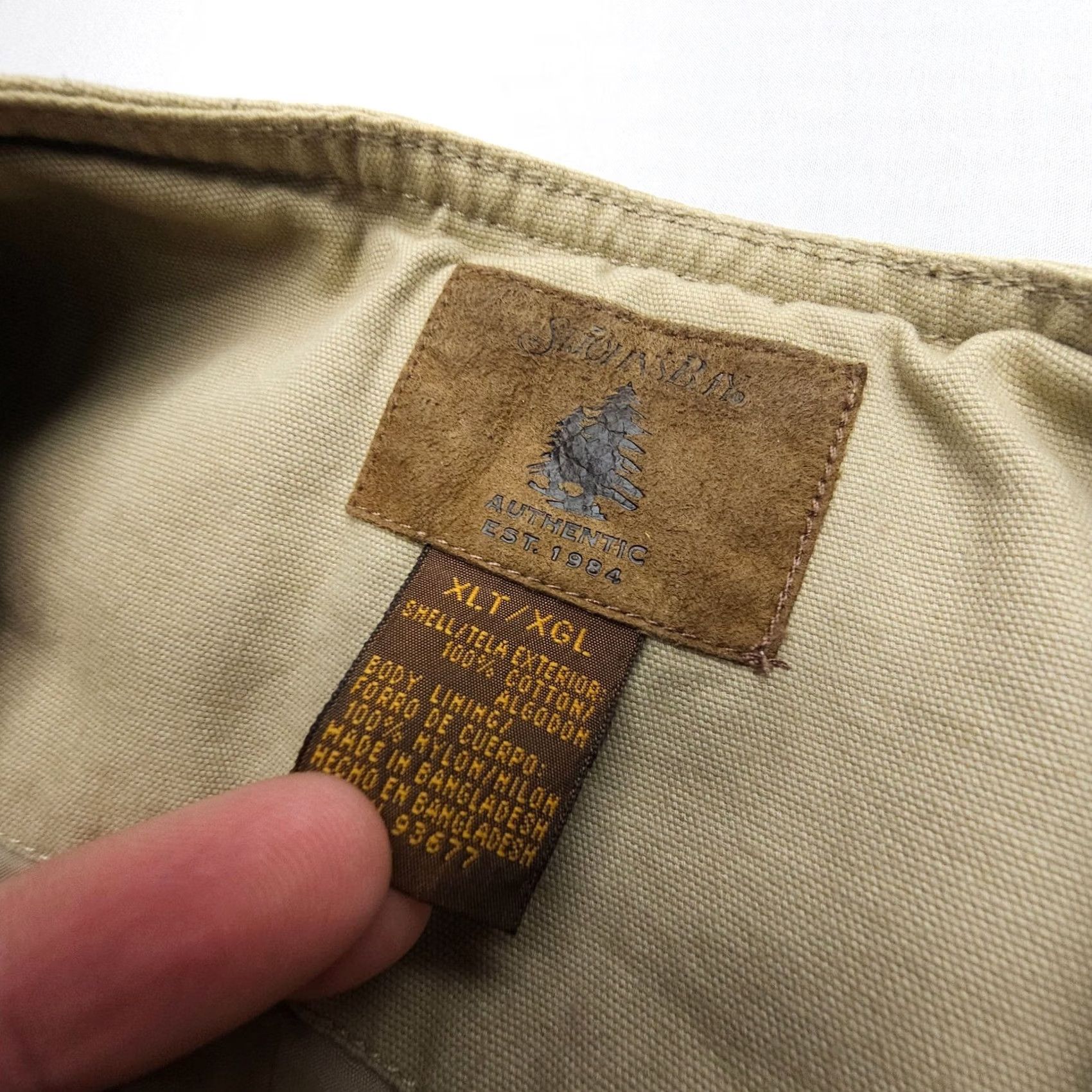 Vintage St. John's Bay Vest Mens XL Tall Tan Quilted Full Zip Lined Canvas Outdoor Outdoor Camping Hunting Fishing Adjustable Pocket Beige/Khaki Shirt Size US XL / EU 56 / 4 - 5 Thumbnail