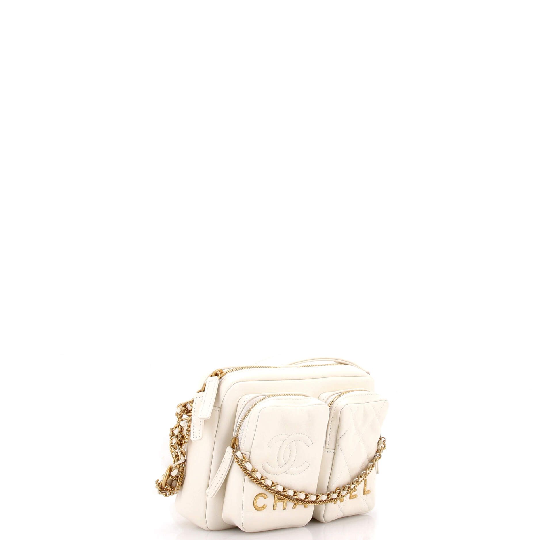 Chanel Logo Twin Pockets Chain Camera Case Quilted Calfskin Small Size ONE SIZE - 1 Thumbnail
