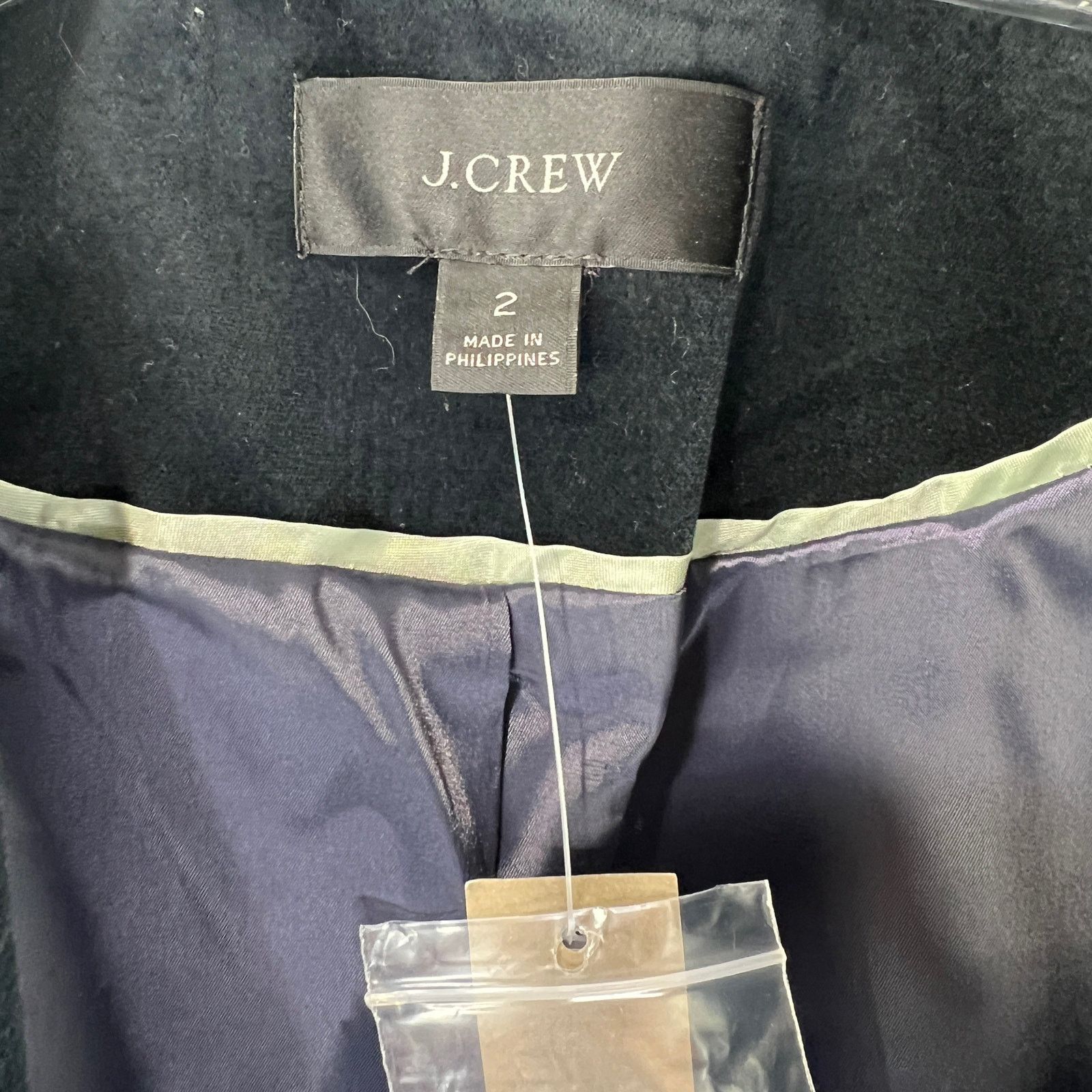 J.Crew J. Crew Willa Blazer Black Velvet BD005 Wednesday Addams Size XS / US 0-2 / IT 36-38 - 3 Thumbnail