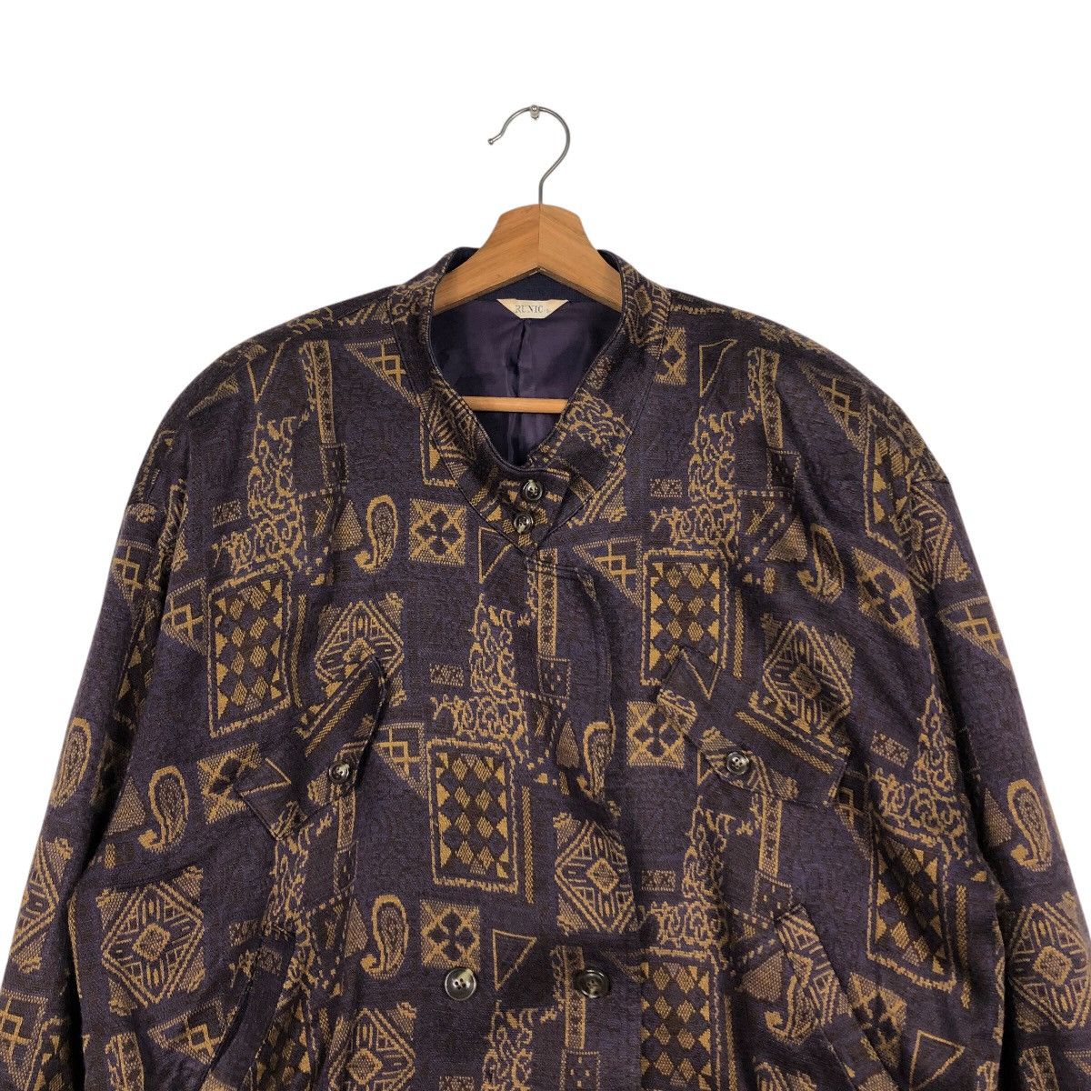 Japanese Brand × Vintage 📌Vintage Bomber Jacket Runic Navajo Design Issey Miyake Size US M / EU 48-50 / 2 - 4 Thumbnail
