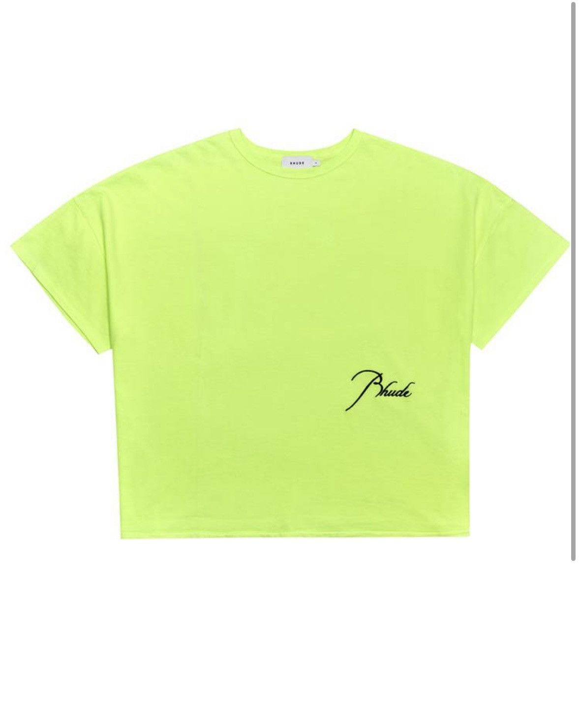 image of Rhude Reverse Tee Neon Green, Men's (Size XS)