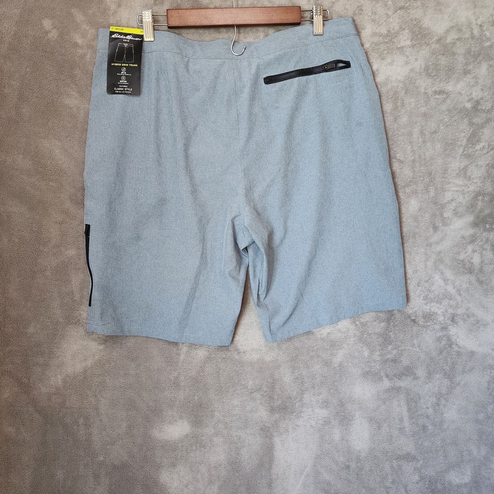 Eddie Bauer Eddie Bauer Hybrid Swim Trunks Chambray Blue Size 36 Size US 36 / EU 52 - 2 Thumbnail