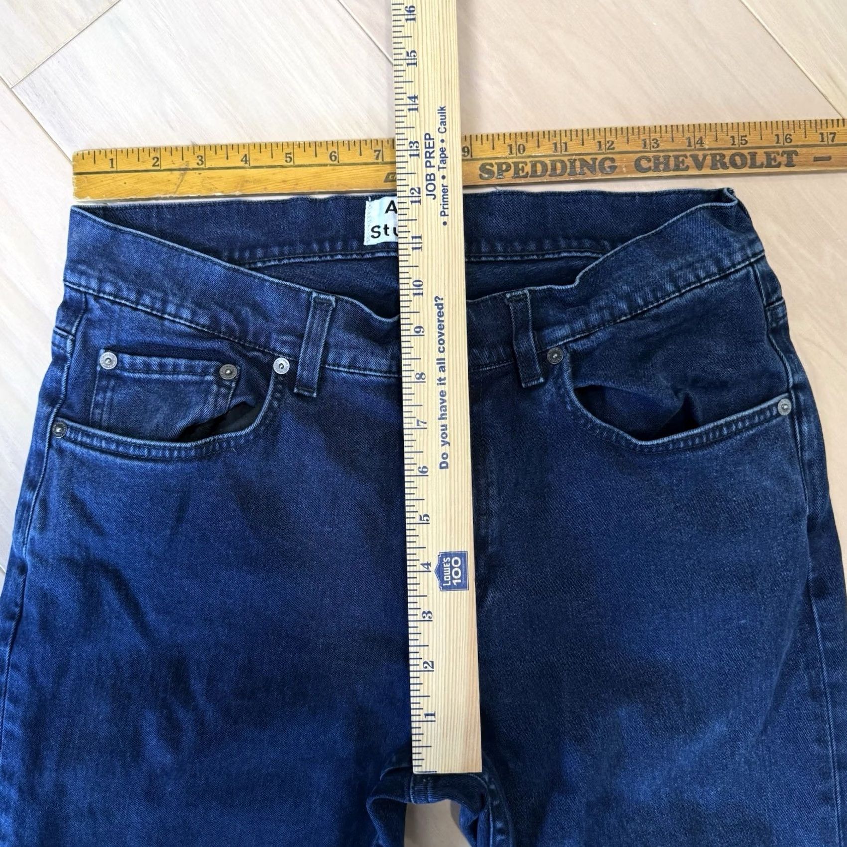 Acne Studios Acne Studios Jeans 30 Blue Dark Wash Slim Straight Minimalist Designer Denim 5-Pocket USA Western Mens Jeans 30 Size US 30 / EU 46 - 7 Thumbnail