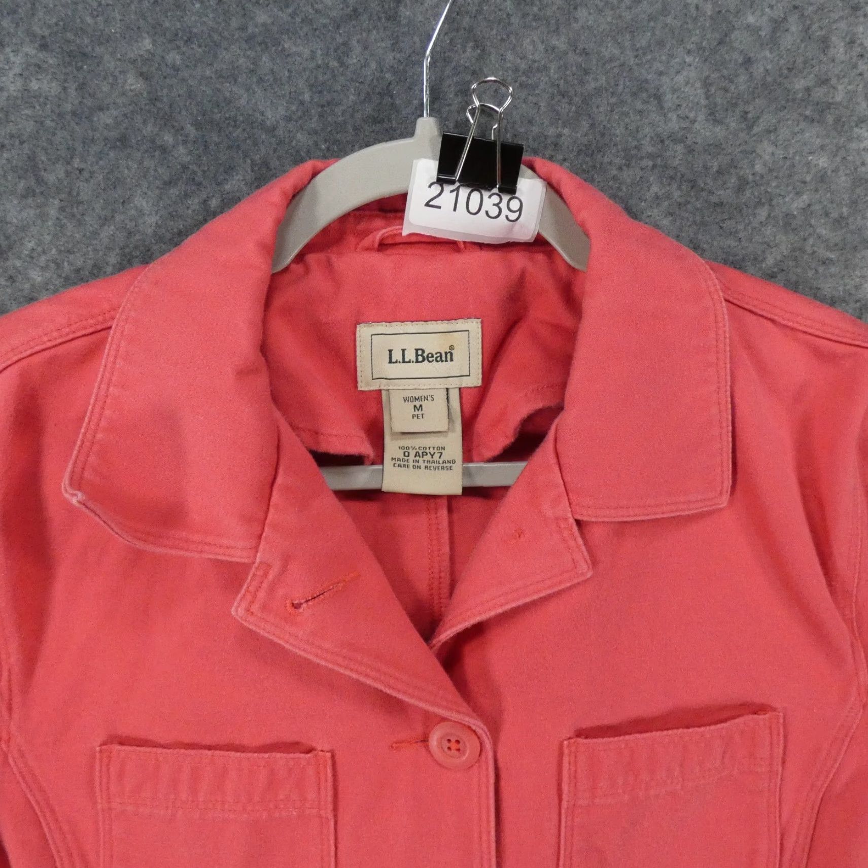 Vintage LL Bean Jacket Womens Medium Pet Pink Button Up Chore Barn Shacket Ladies Size M / US 6-8 / IT 42-44 - 2 Thumbnail