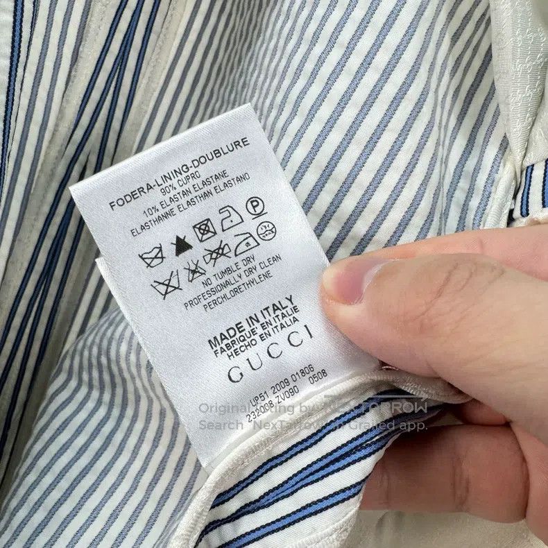 Gucci Gucci Silver buckle striped suit jacket Size 40R - 7 Thumbnail