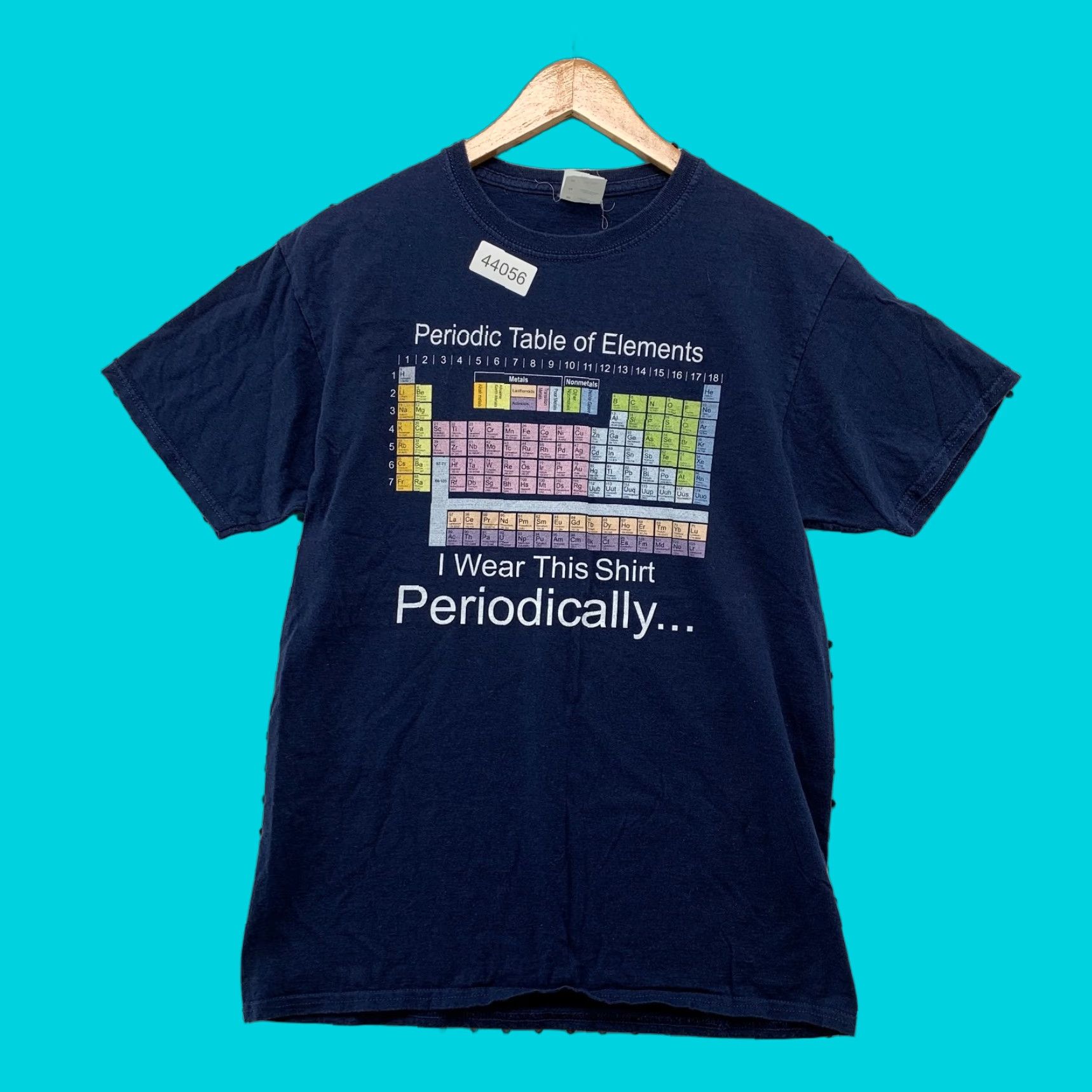 Vintage VINTAGE Periodic Table Funny Shirt Men M Blue TEE Graphic Size US M / EU 48-50 / 2 - 1 Thumbnail