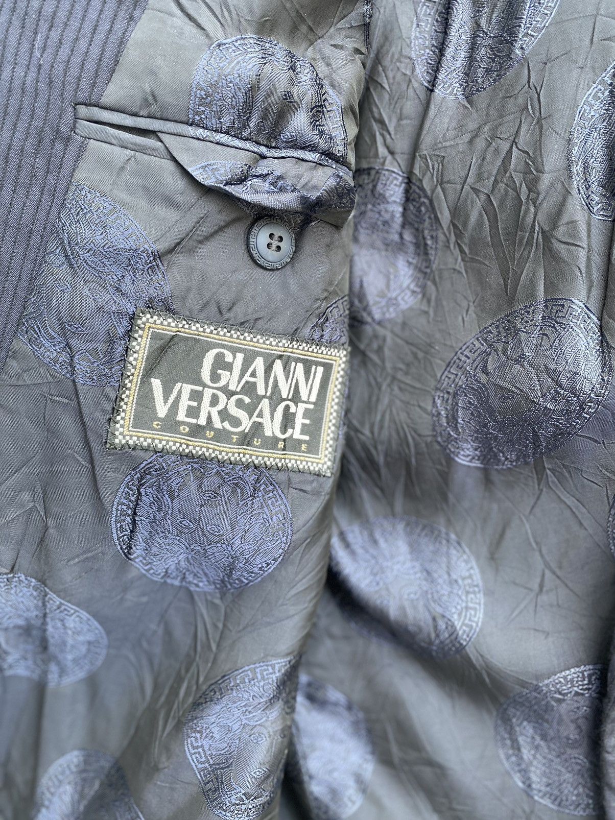Versace Jeans Couture × Vintage Versace Jeans Couture medusa logo rayon lined wool blazer Size 50R - 5 Thumbnail