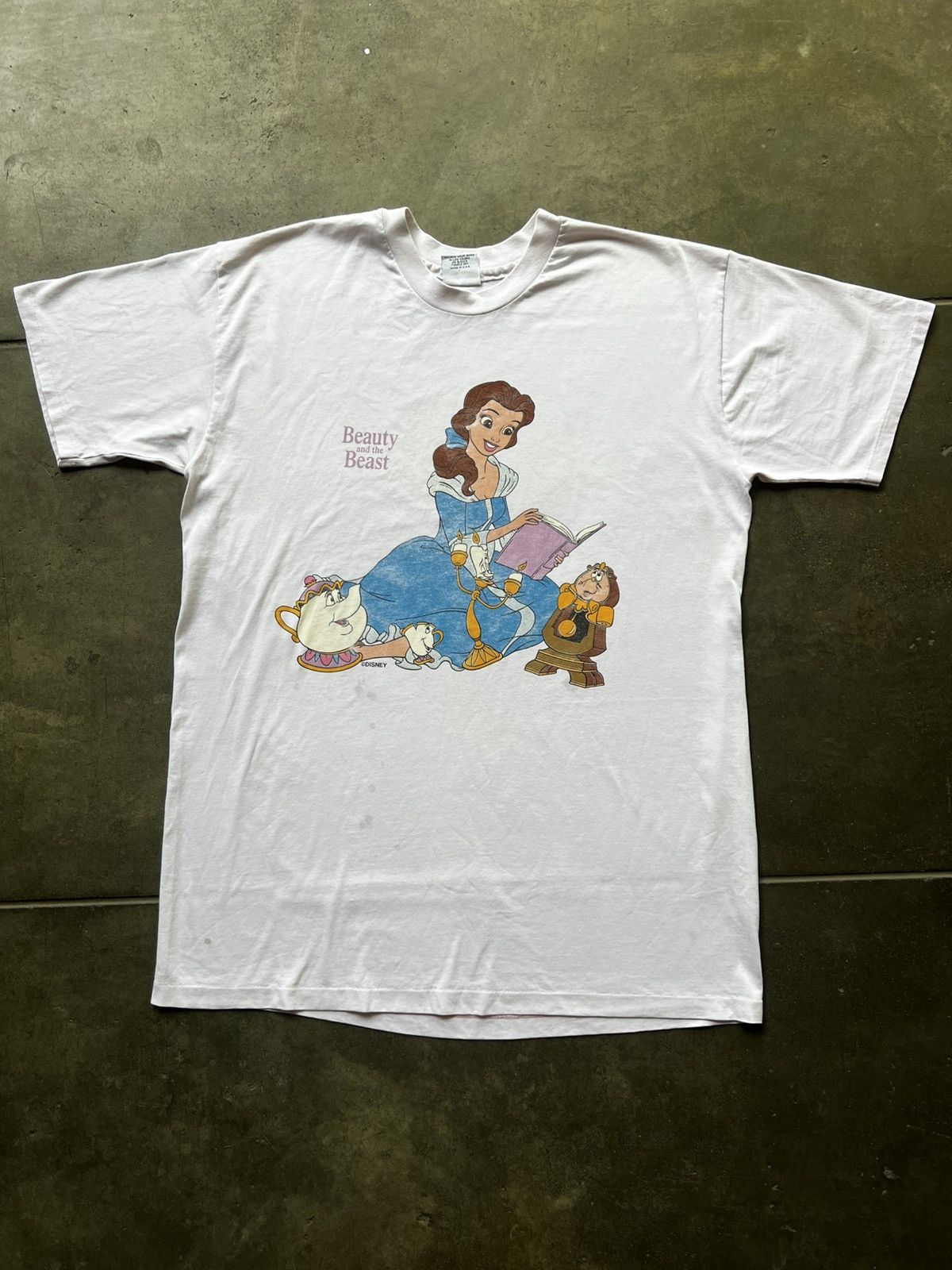 Vintage Rare Beauty & The Beast Disney Tee Shirt Fantasia Mickey Size US XL / EU 56 / 4 - 1 Thumbnail