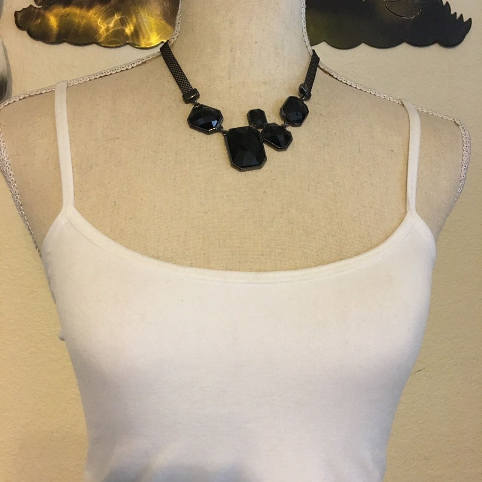 Jewelry Lia Sophia faceted black glass stone necklace Size ONE SIZE - 3 Thumbnail