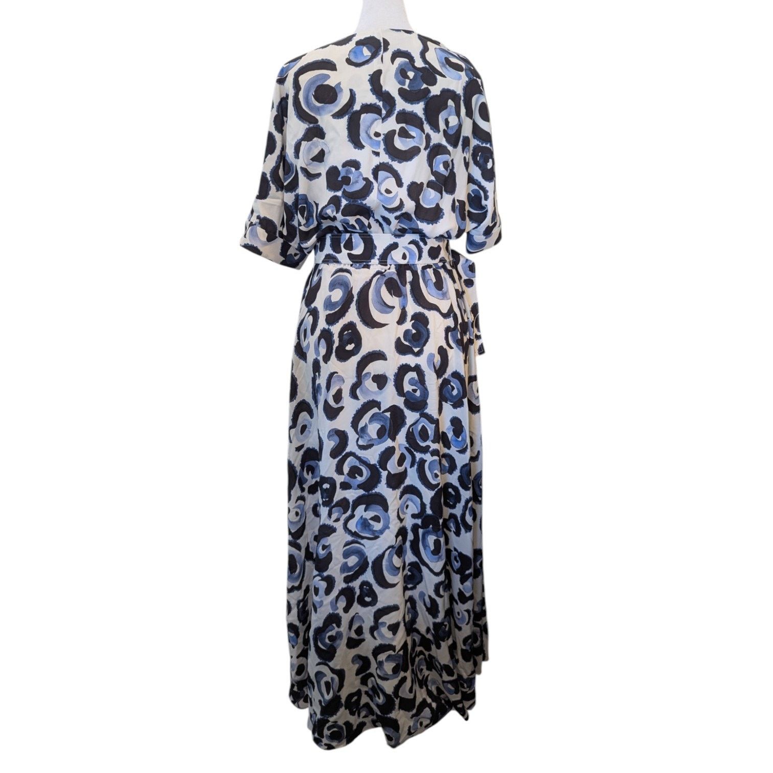 Other Lafayette 148 New York Silk Blue Leopard Belted Dress XS Size XS / US 0-2 / IT 36-38 - 4 Thumbnail