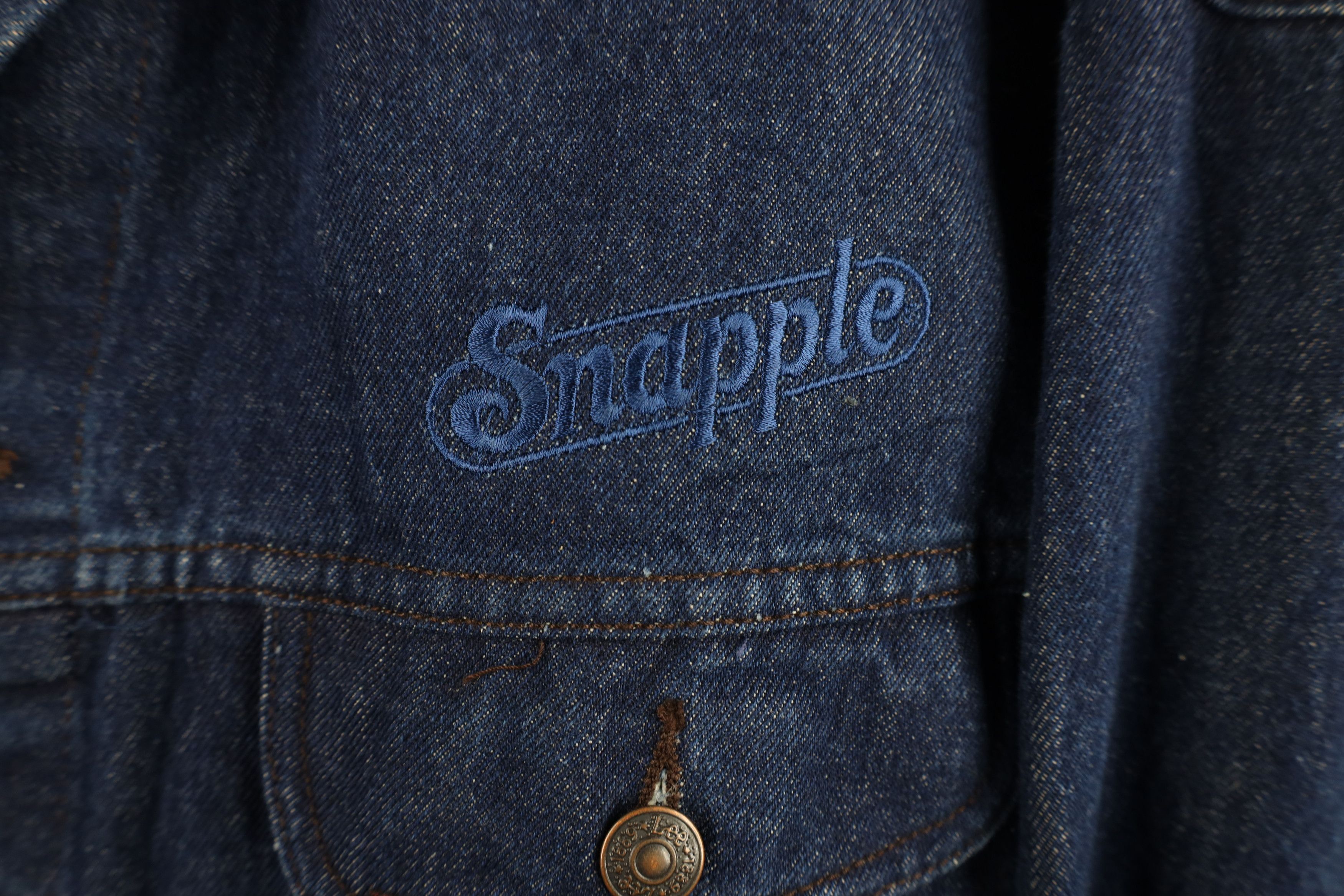 Vintage Vintage 90s Streetwear Snapple Tea Denim Trucker Jacket Size US XXL / EU 58 / 5 - 4 Thumbnail