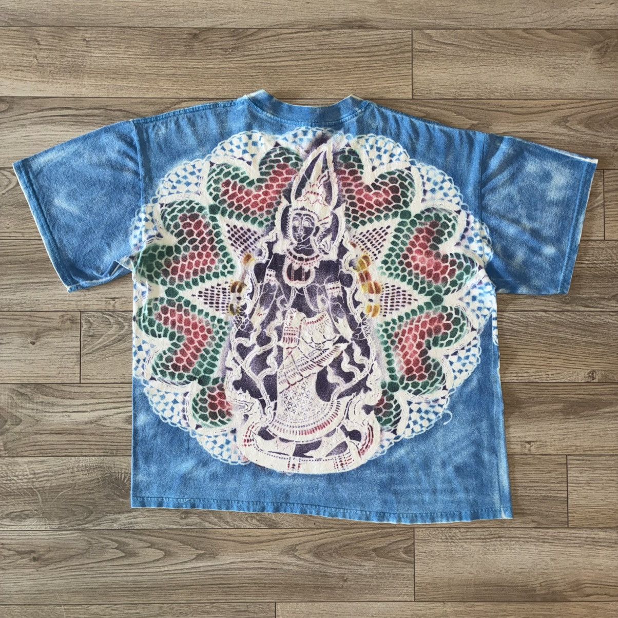 Gildan vintage tie dye Buddha fractal aop tee shirt Size US XL / EU 56 / 4 - 1 Thumbnail