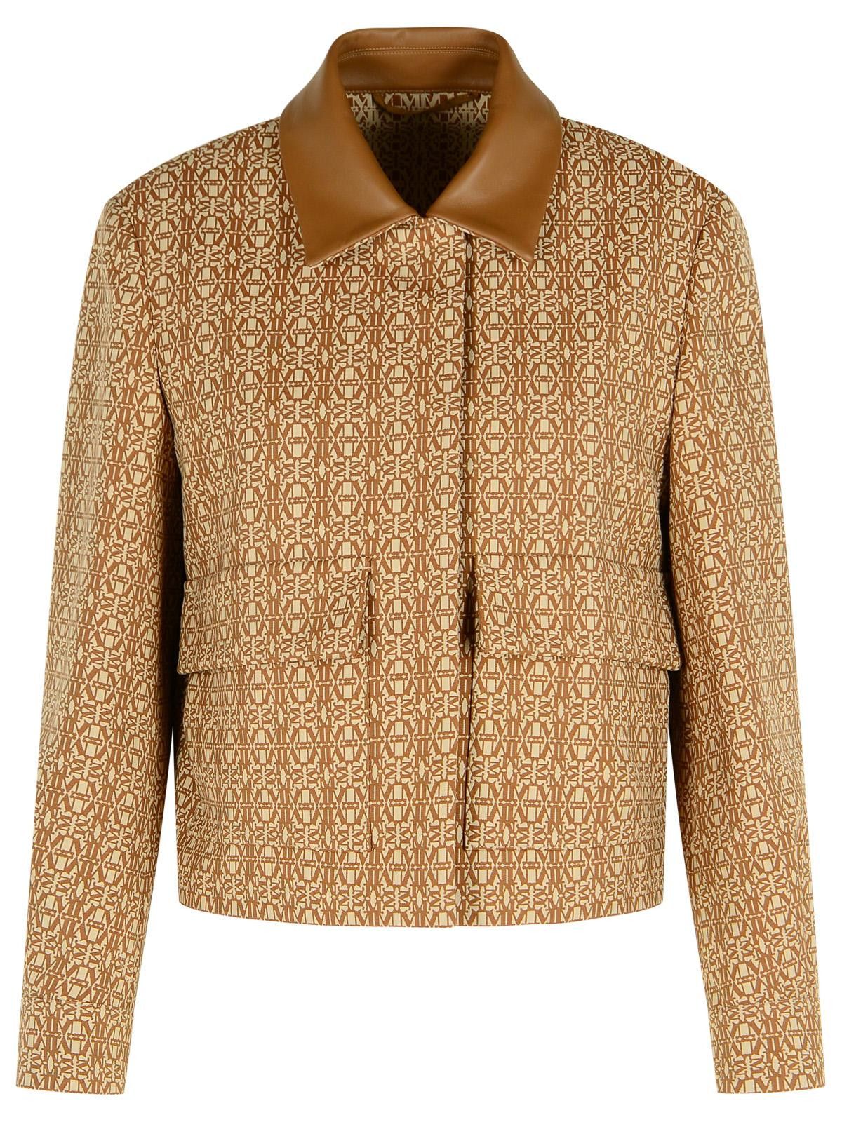 Max Mara MAX MARA 'Viborg' Camel Cotton Jacquard Jacket Size S / US 4 / IT 40 - 1 Thumbnail