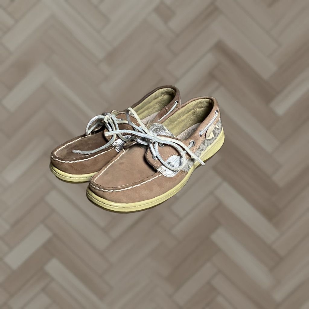 Sperry Sperry Top Sider Boat Shoes Womens 6.5 M Bluefish Leopard Sequin Leather 9174624 Size M / US 6-8 / IT 42-44 - 1 Thumbnail