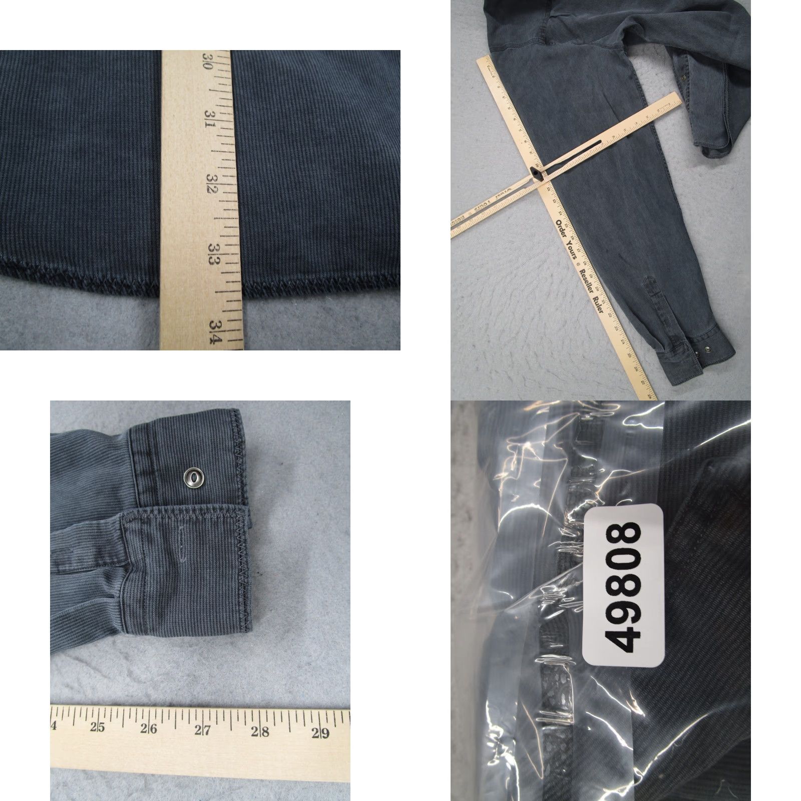 Vintage Martin Gordon Shirt Mens 2XL Tall Blue Linen Blend Long Sleeve Button Front Western Casual Workwear Shirt Size US XXL / EU 58 / 5 - 8 Thumbnail