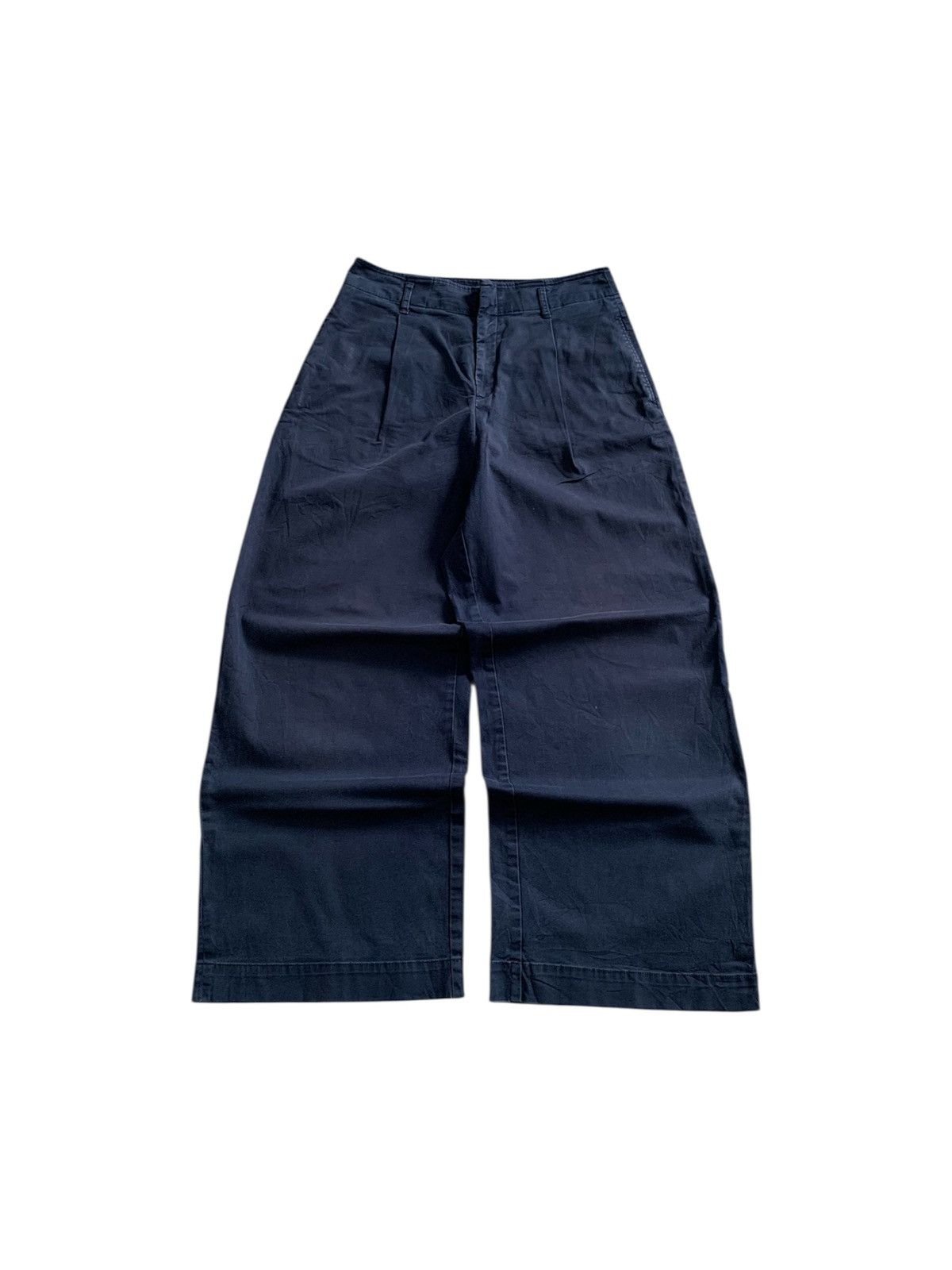 Yohji Yamamoto Uniqlo Twill Pleated Wide Leg Pants Size US 30 / EU 46 - 1 Thumbnail