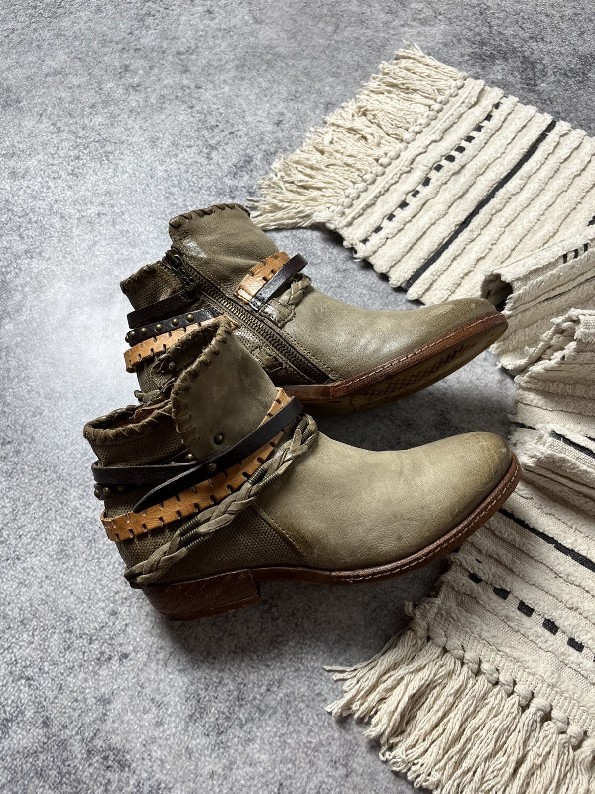 A.S.98 🔥A.S.98 Airsteps Ankle Straps Leather Vintage Western Boots Size US 9 / IT 39 - 8 Thumbnail