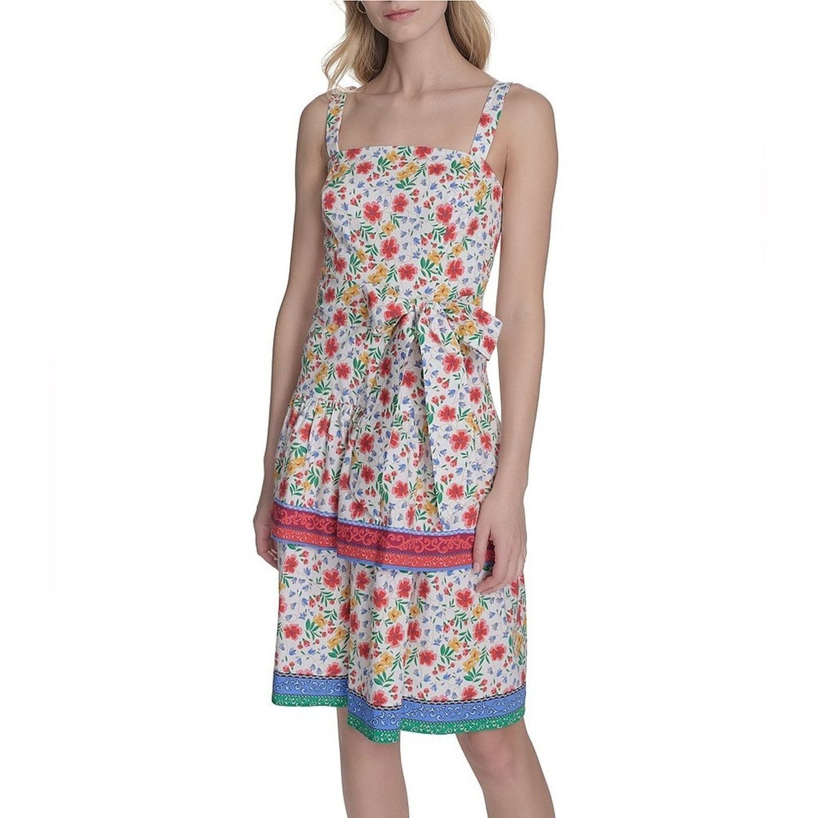 Elizabeth and James Eliza J. Floral Print Midi Dress Square Neck Sise 4 Size S / US 4 / IT 40 - 9 Thumbnail