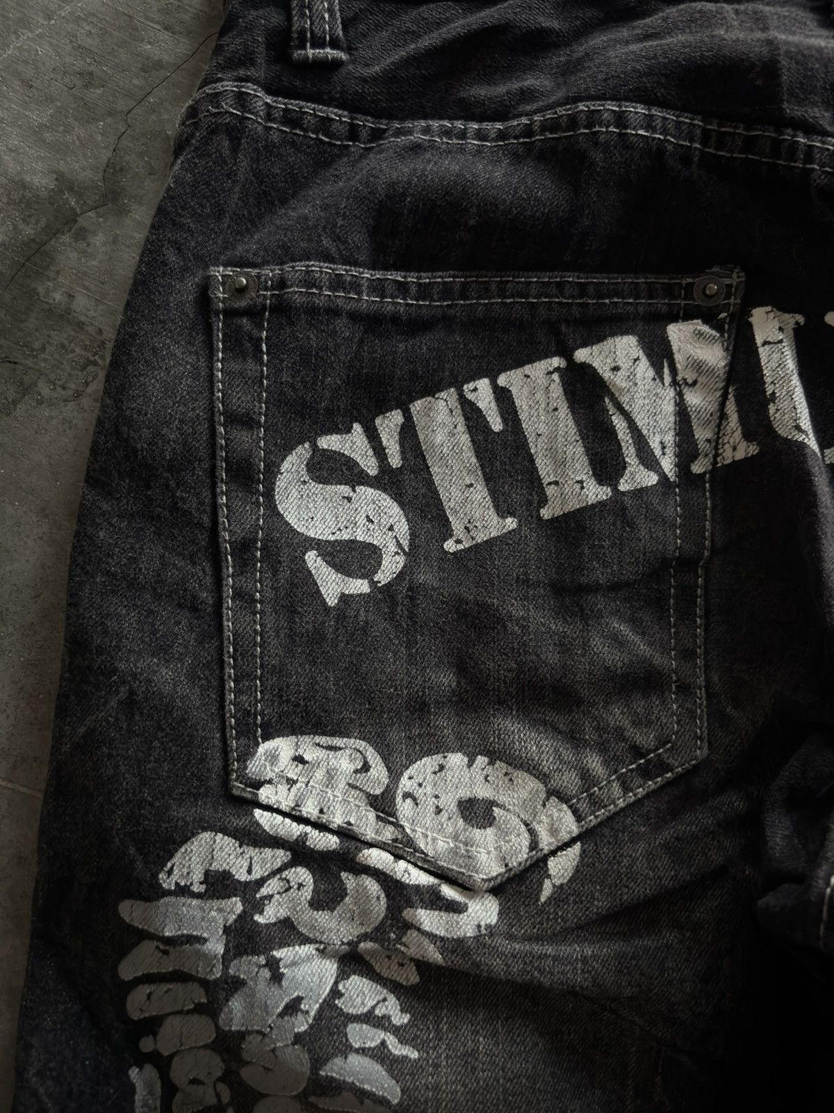 Hysteric Glamour Y2K wing stimulator backhit design punk gothic washed jeans Size US 30 / EU 46 - 14 Thumbnail