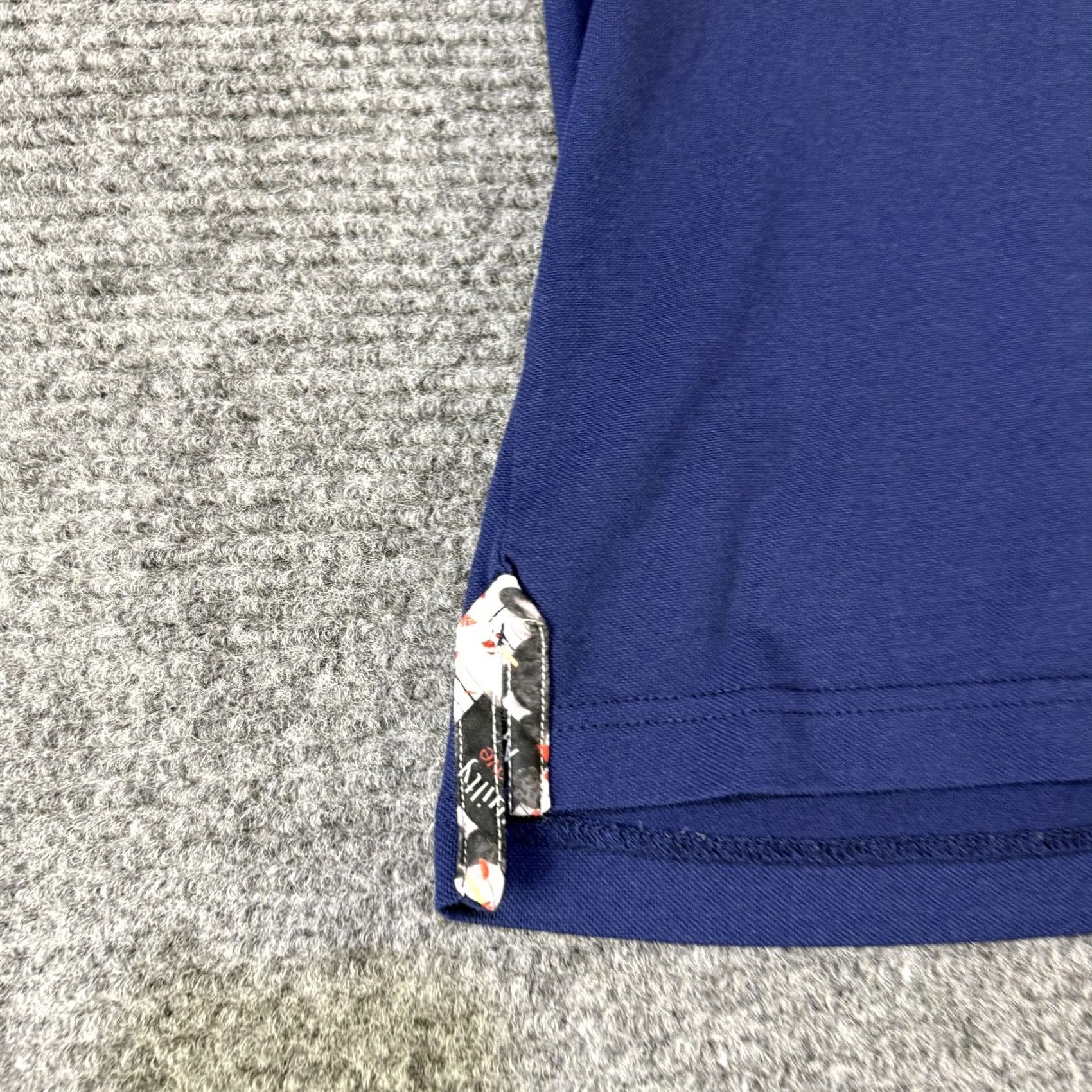 Maceoo Maceoo Polo Shirt Mens S Navy French Bulldog Trim Contrast Collar Red Size US S / EU 44-46 / 1 - 2 Thumbnail