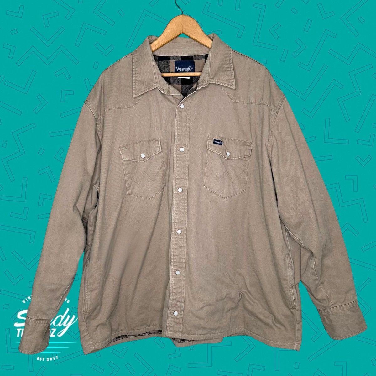 Wrangler Wrangler Flannel Lined Pearl Snap Button Jacket Size US XXL / EU 58 / 5 - 2 Thumbnail