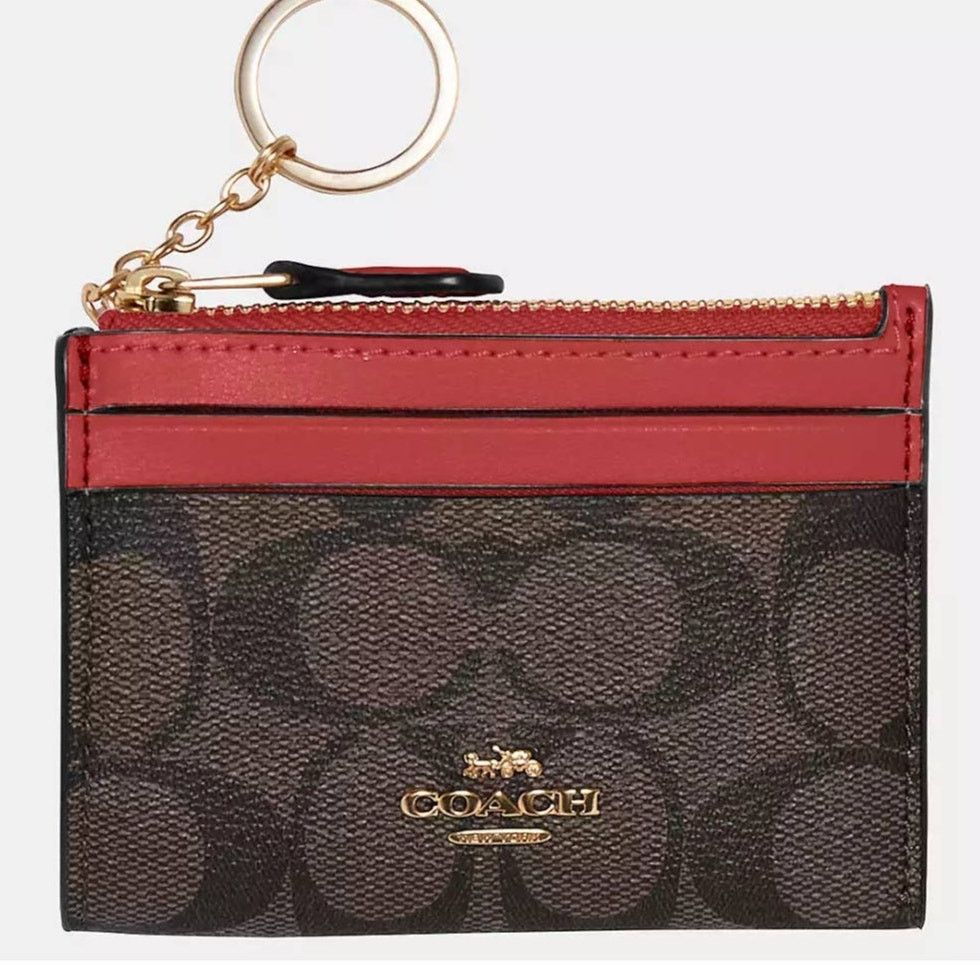 Coach New Coach Mini Backpack In Signature Canvas & Card Holder Size ONE SIZE - 6 Thumbnail