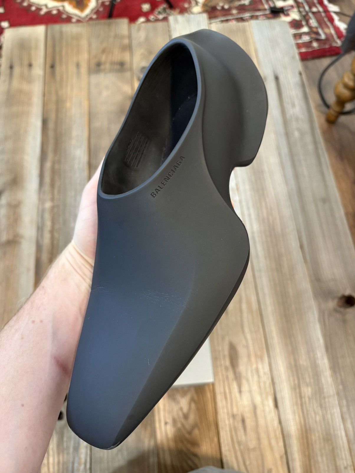 Balenciaga Space Shoe Matte Black Size US 7 / EU 40 - 8 Thumbnail