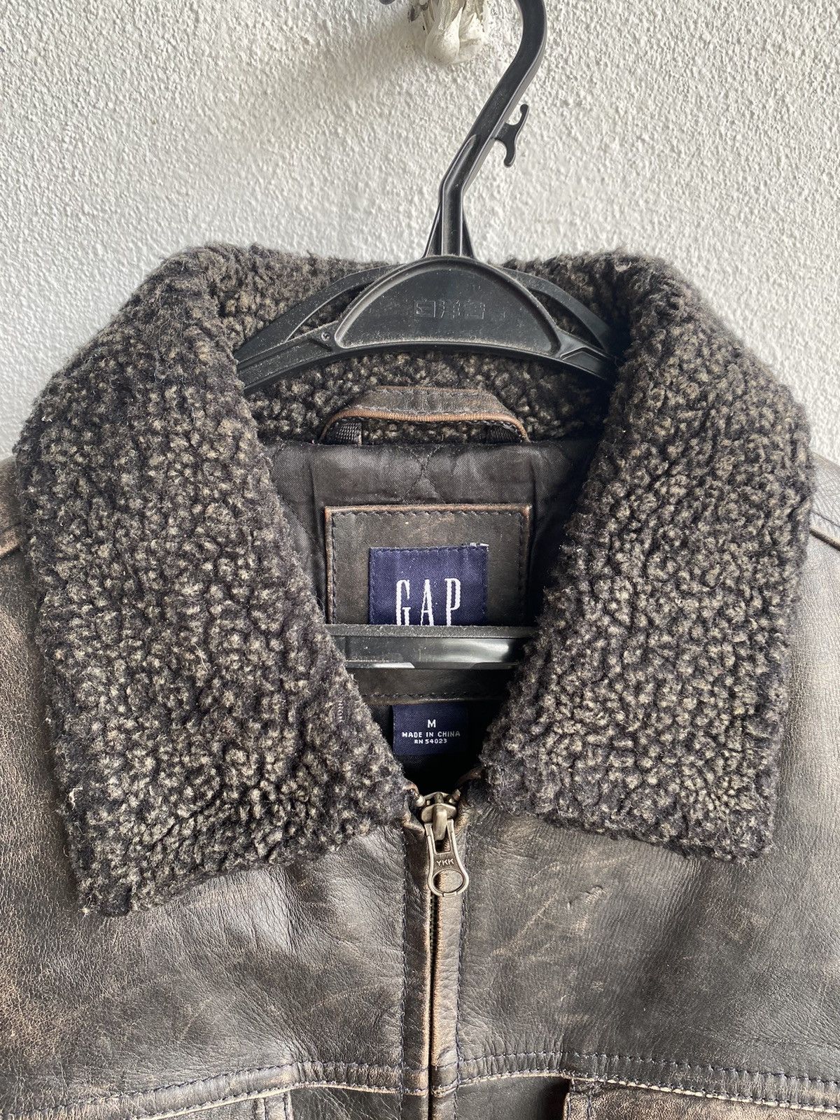 Gap Vintage Gap Sun Faded Leather Jacket Size US M / EU 48-50 / 2 - 7 Thumbnail