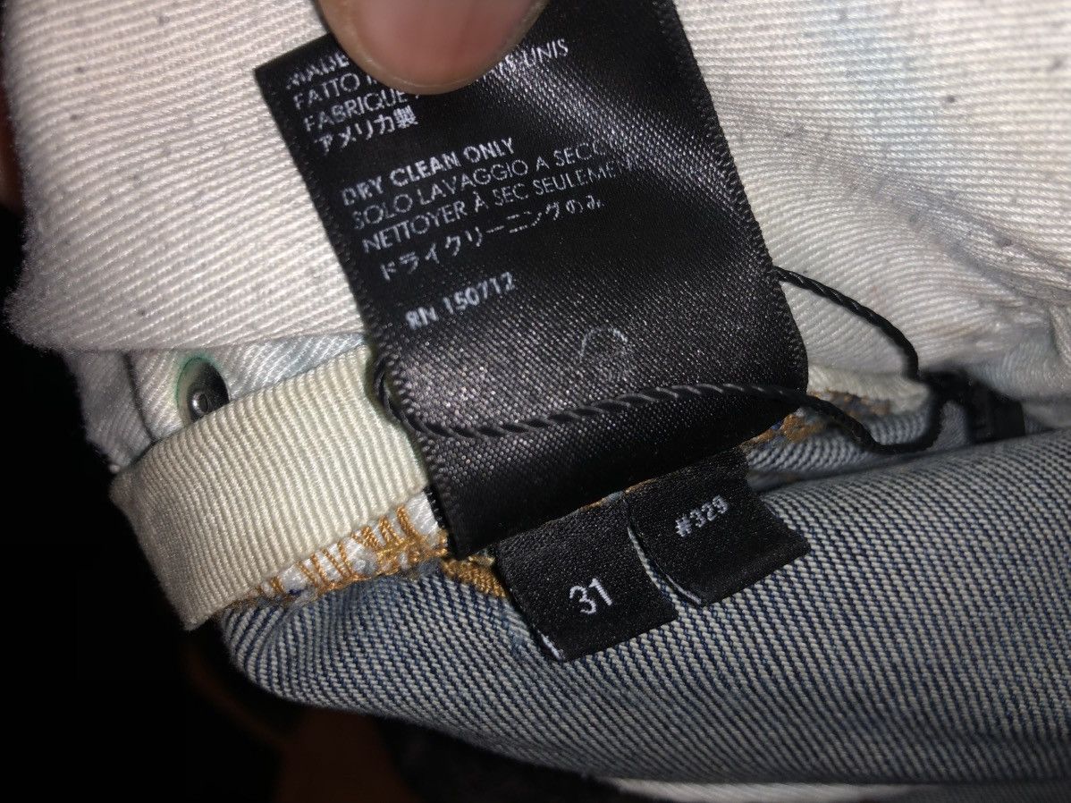 Amiri Amiri Light Blue MX1 Distressed Skinny Jeans Size US 31 - 10 Thumbnail