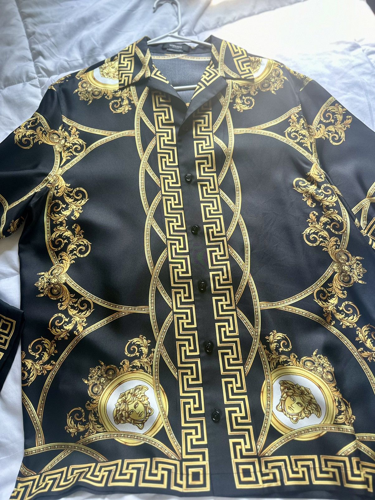 Versace SILK SET S/M Versace Medusa Barocco short and shirt
