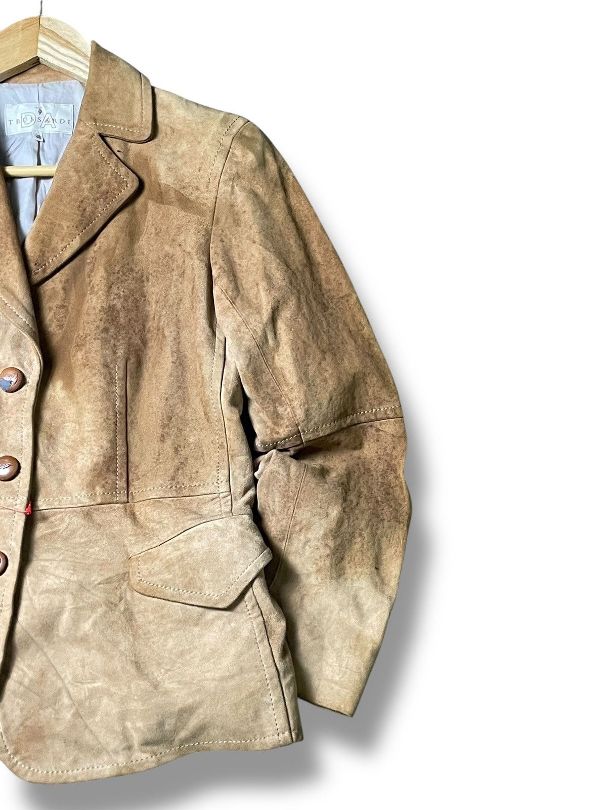 Trussardi × Vintage Trussardi Leather Suede Jacket (54) Size US XXS / EU 40 - 6 Thumbnail