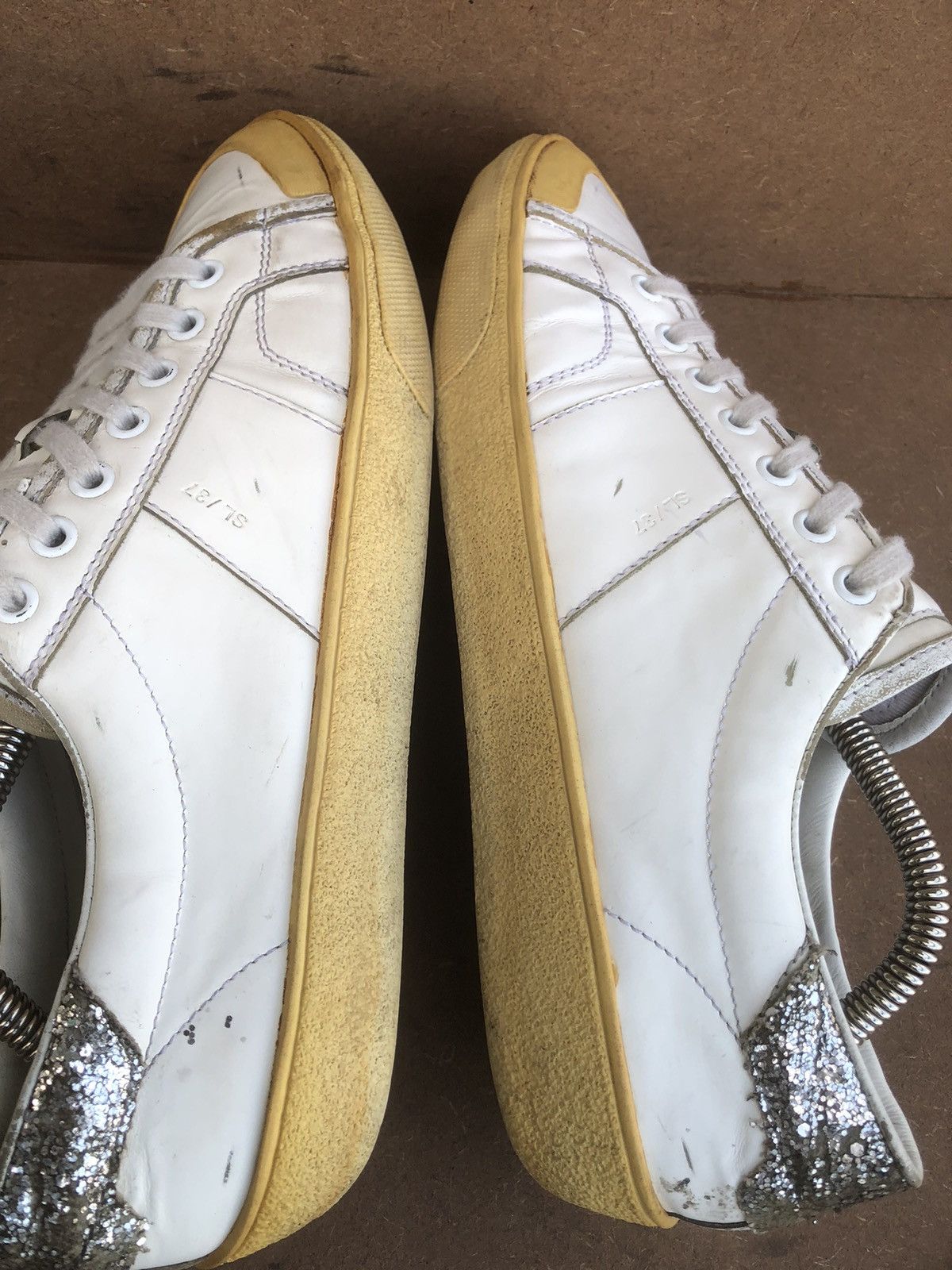 Saint Laurent Paris Saint Laurent White Leather Sneakers Size 42 Size US 8 / EU 41 - 20 Thumbnail