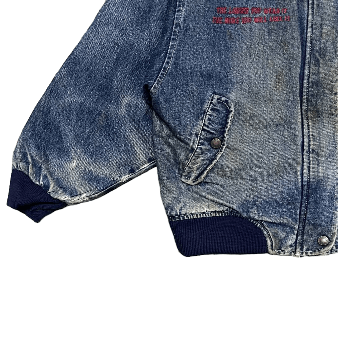 Japanese Brand Vintage Japanese Brand Denim Bomber Jacket with Patches Size US M / EU 48-50 / 2 - 3 Thumbnail