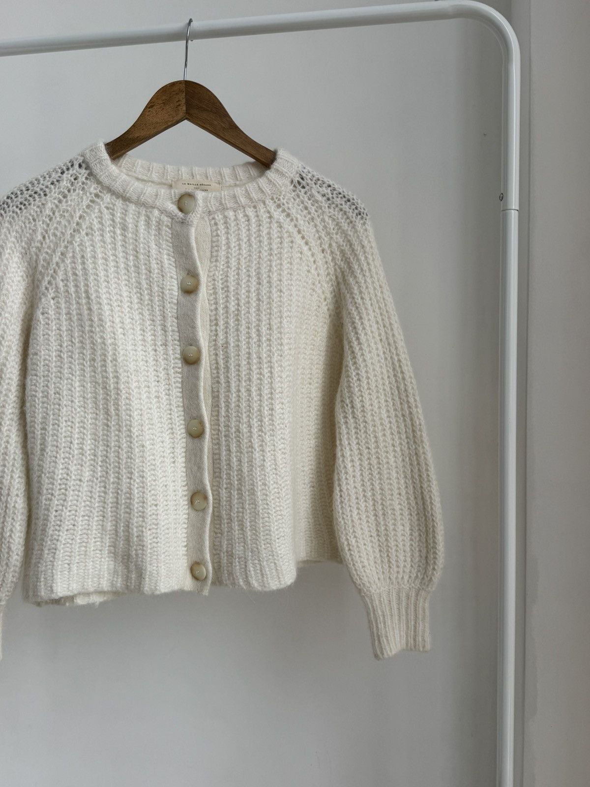 Sezane La Maille Sezane Wool Mohair Knitted Button Up Sweater Size S / US 4 / IT 40 - 6 Thumbnail