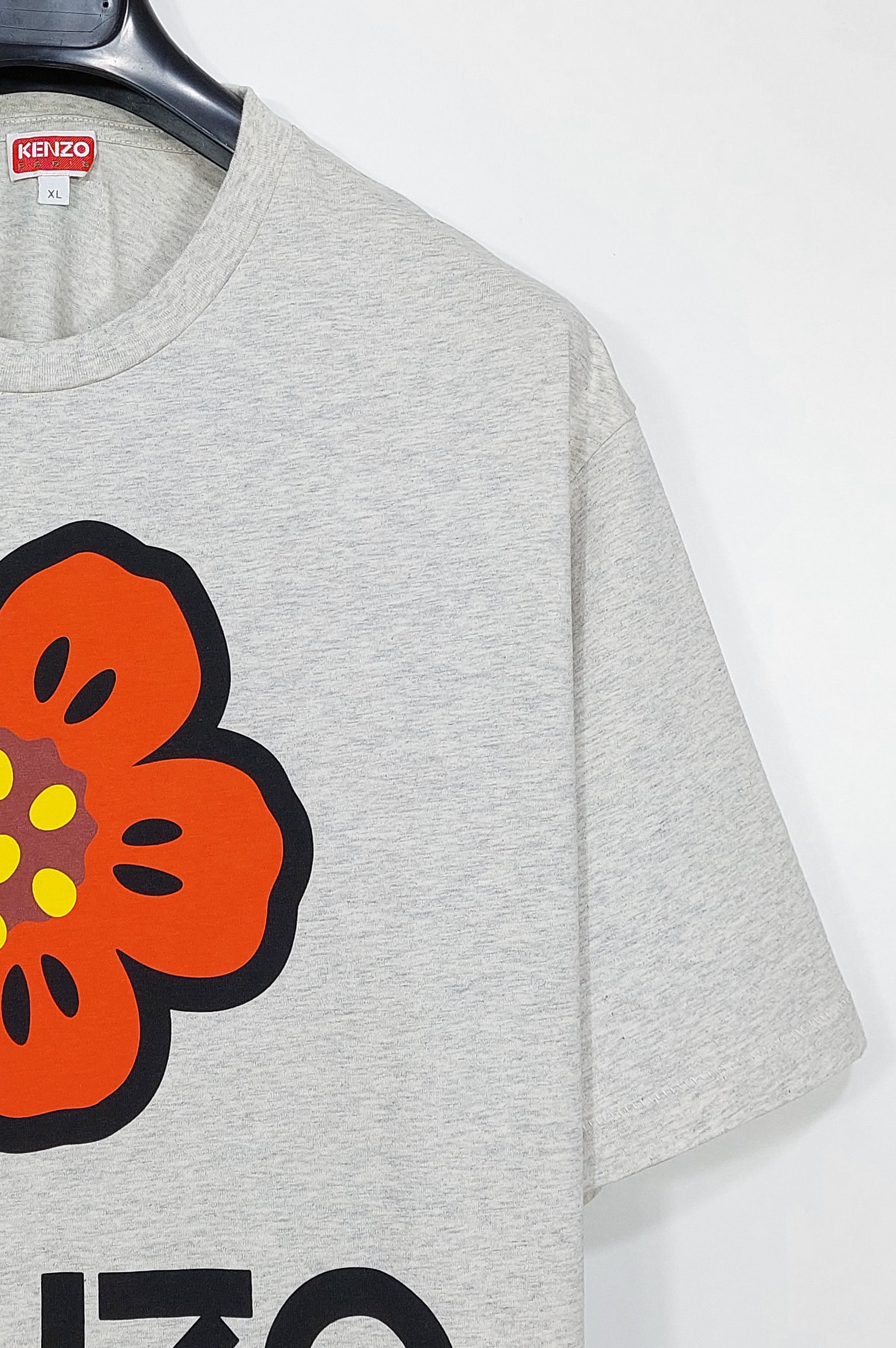Kenzo flower print cotton tshirt - grey XL Size US XL / EU 56 / 4 - 5 Thumbnail