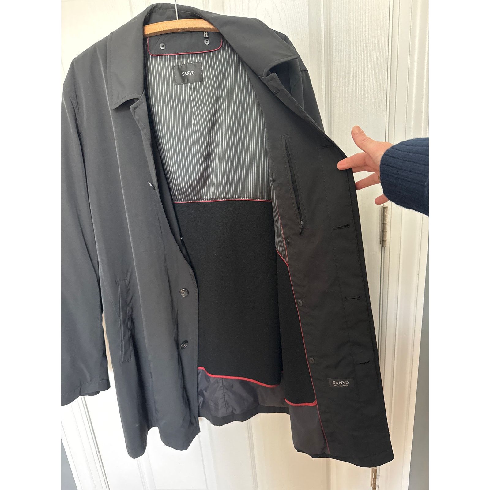 Sanyo Sanyo New York preppy black coat removble wool liner 46 R Size US XL / EU 56 / 4 - 15 Thumbnail