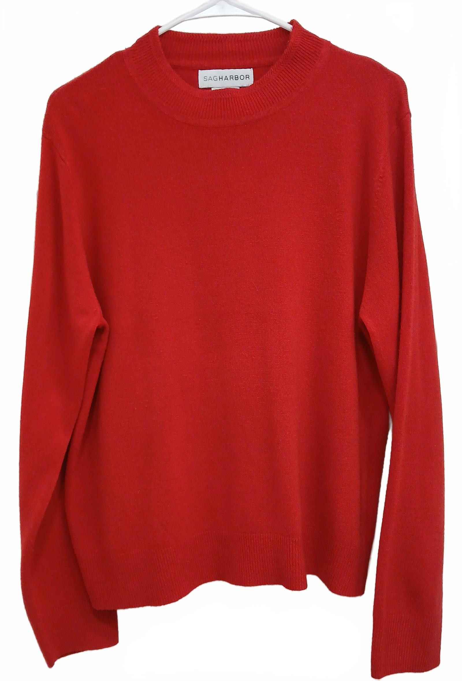 Designer Red Knit Sweater Sag Harbor Women's Extra Large Size XL / US 12-14 / IT 48-50 - 1 Thumbnail