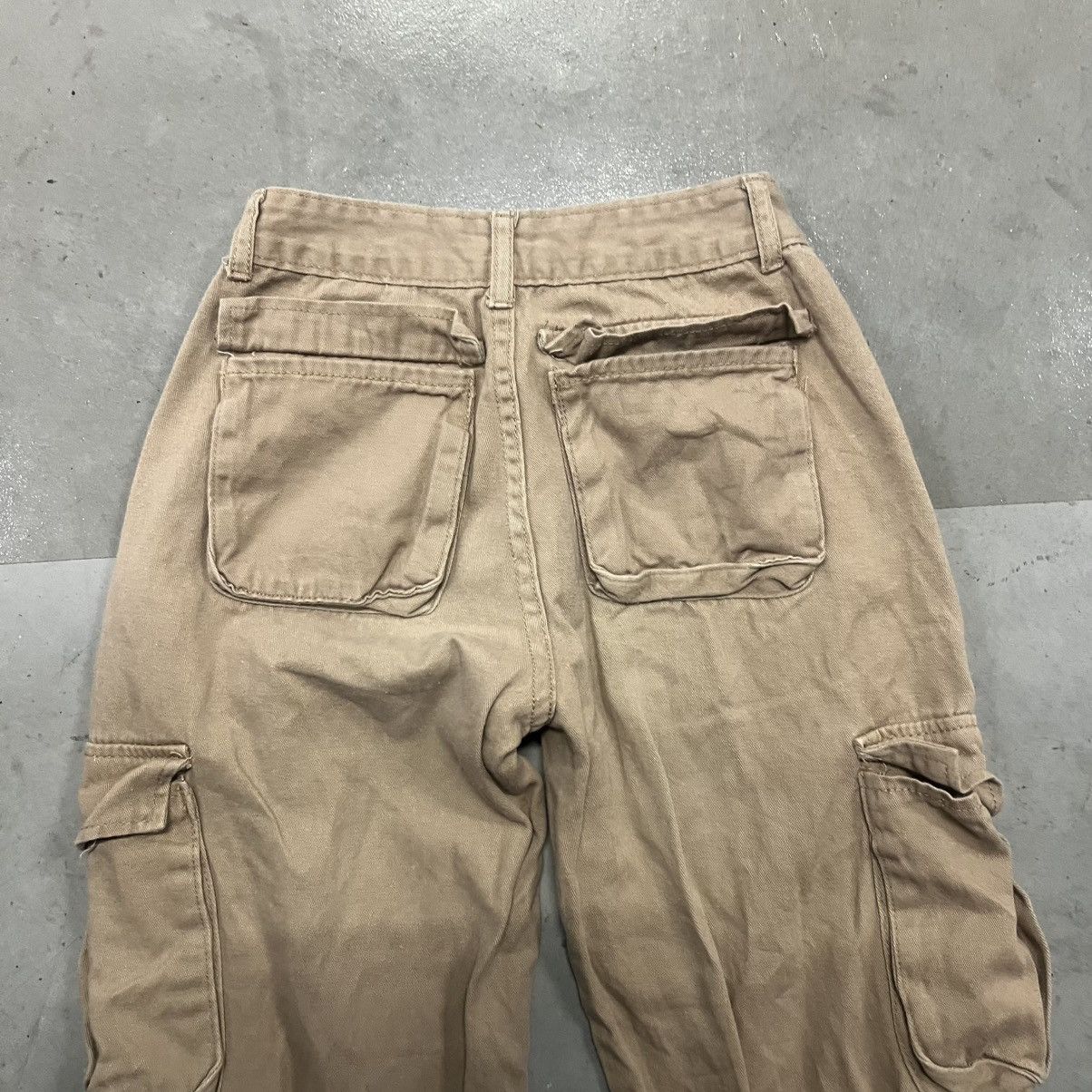 Japanese Brand × Vintage Crazy Vintage Y2K Super Baggy brown Cargo Pants W/ 8 Pockets Size 22" - 5 Thumbnail