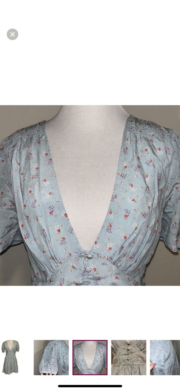 LoveShackFancy Loveshackfancy small ruby silk crepe mini dress Size S / US 4 / IT 40 - 3 Thumbnail
