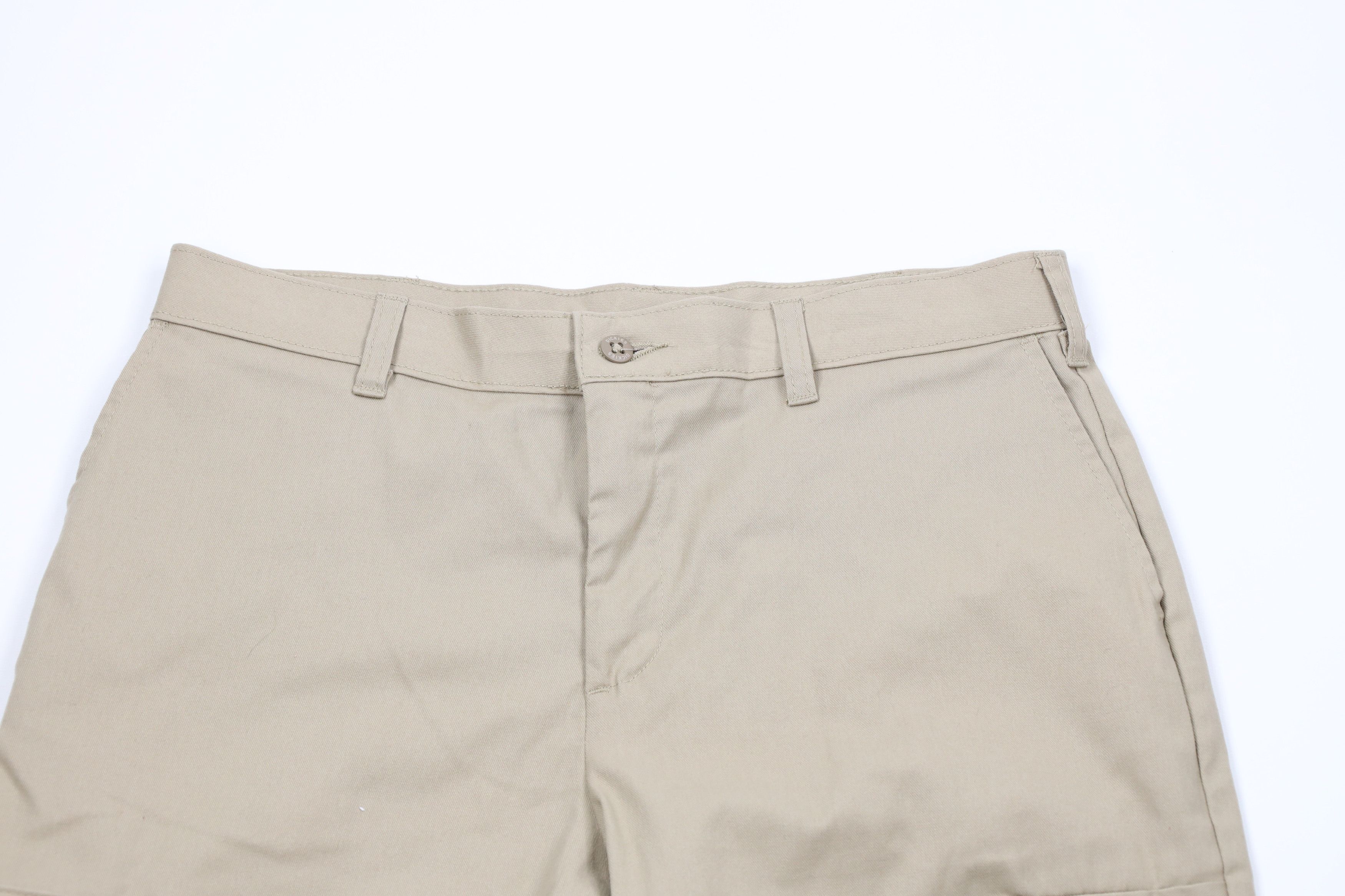 Dickies × Vintage Vintage Dickies Spell Out Wide Leg Dungaree Work Pants Beige Size 34" / US 12 / IT 48 - 2 Thumbnail