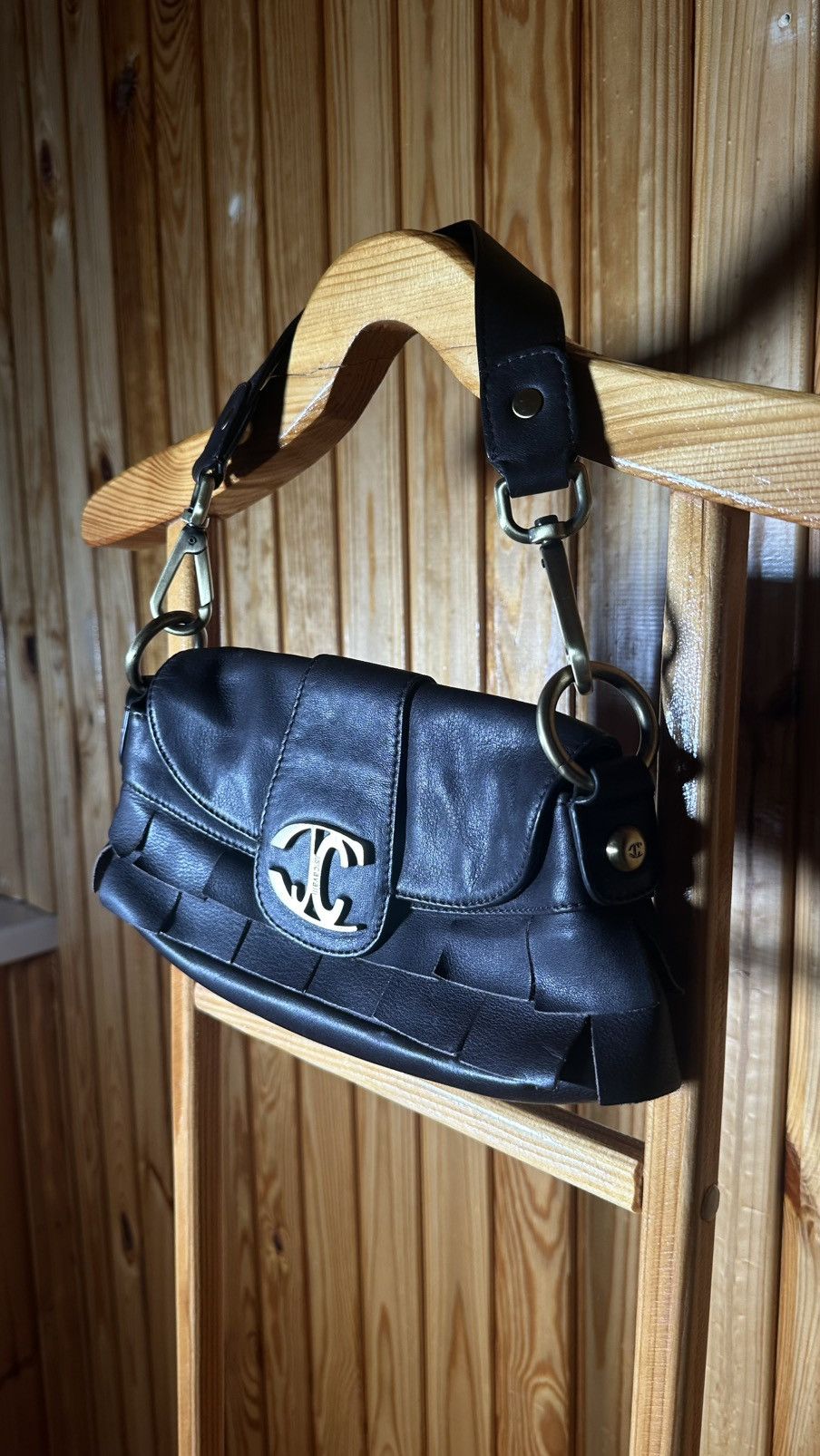 Just Cavalli × Vintage Vintage Just Cavalli Y2K brown l Laether Purse Shoulder Bag❤️ Size ONE SIZE - 2 Thumbnail