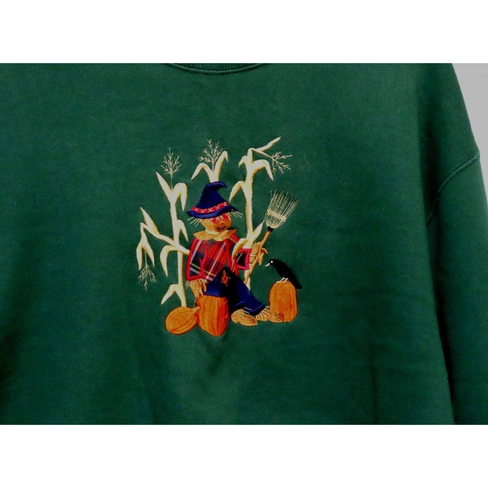 Peanuts VINTAGE Peanut Butter & Jelly Halloween Fall Pullover Sweatshirt Green Womens Large Size L / US 10 / IT 46 - 2 Thumbnail