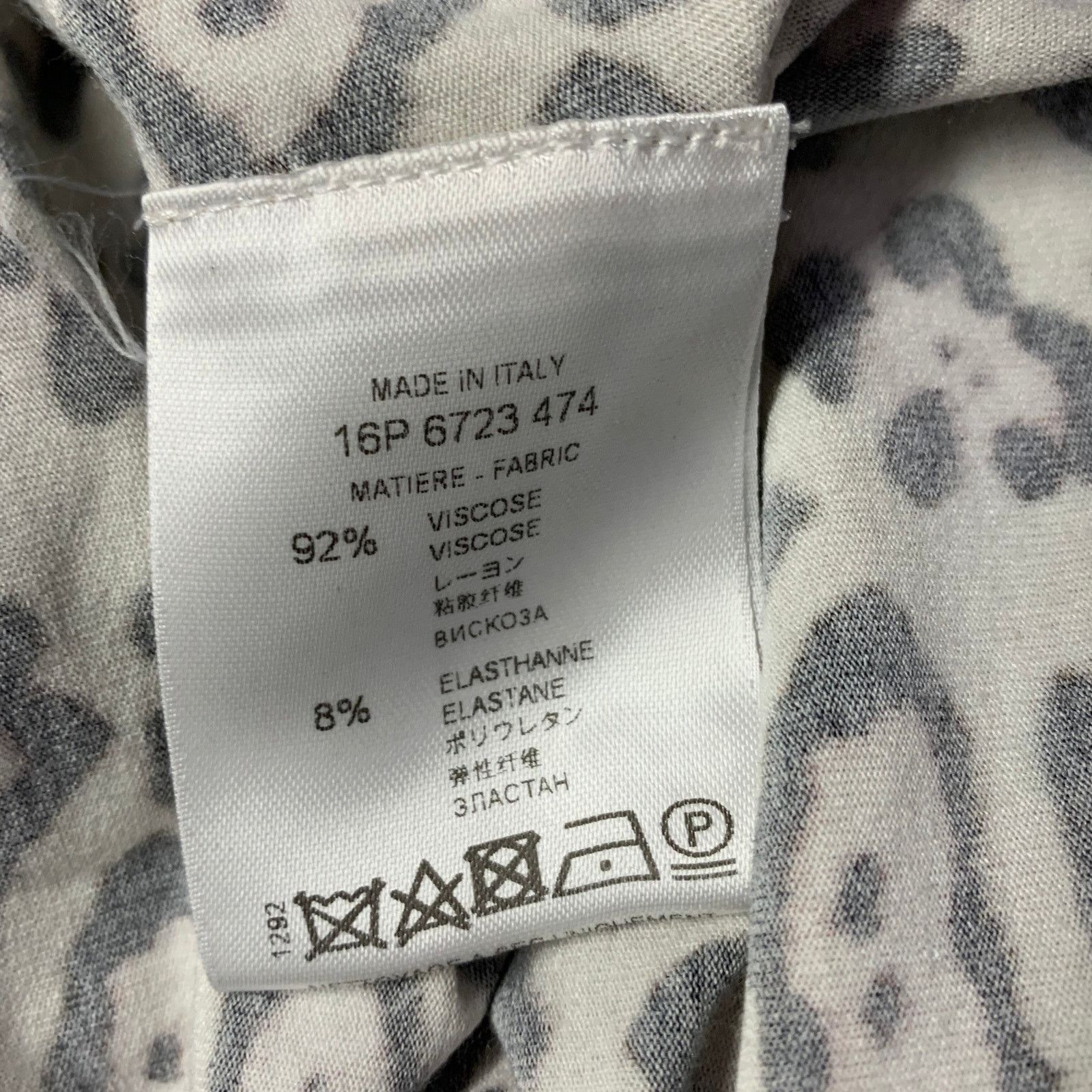 Givenchy GIVENCHY Beige Brown Viscose Animal Print V-Neck Casual Top Size S / US 4 / IT 40 - 5 Thumbnail