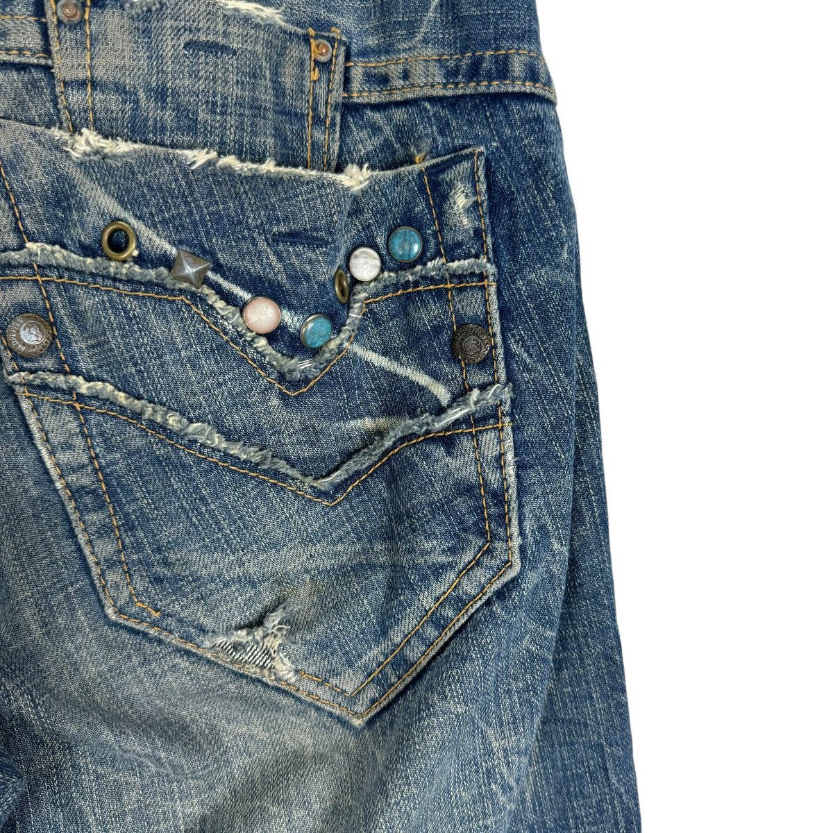 Indigo ⚡️RED PEPPER GOLD PATCHWORK DENIM JEANS PANTS Size US 36 / EU 52 - 8 Thumbnail