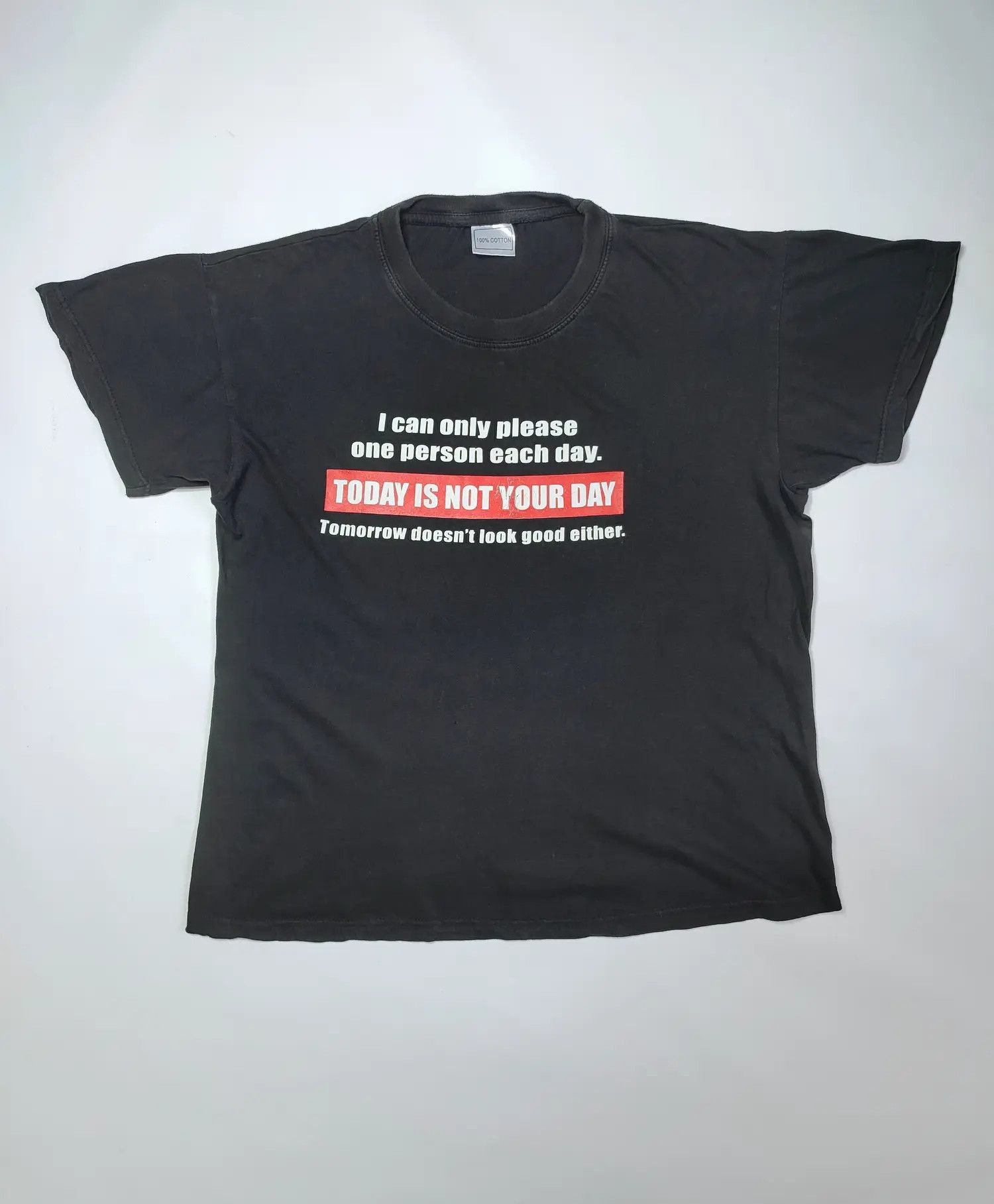 Vintage "Today is not your day" vintage y2k fun t-shirt Size US M / EU 48-50 / 2 - 2 Thumbnail