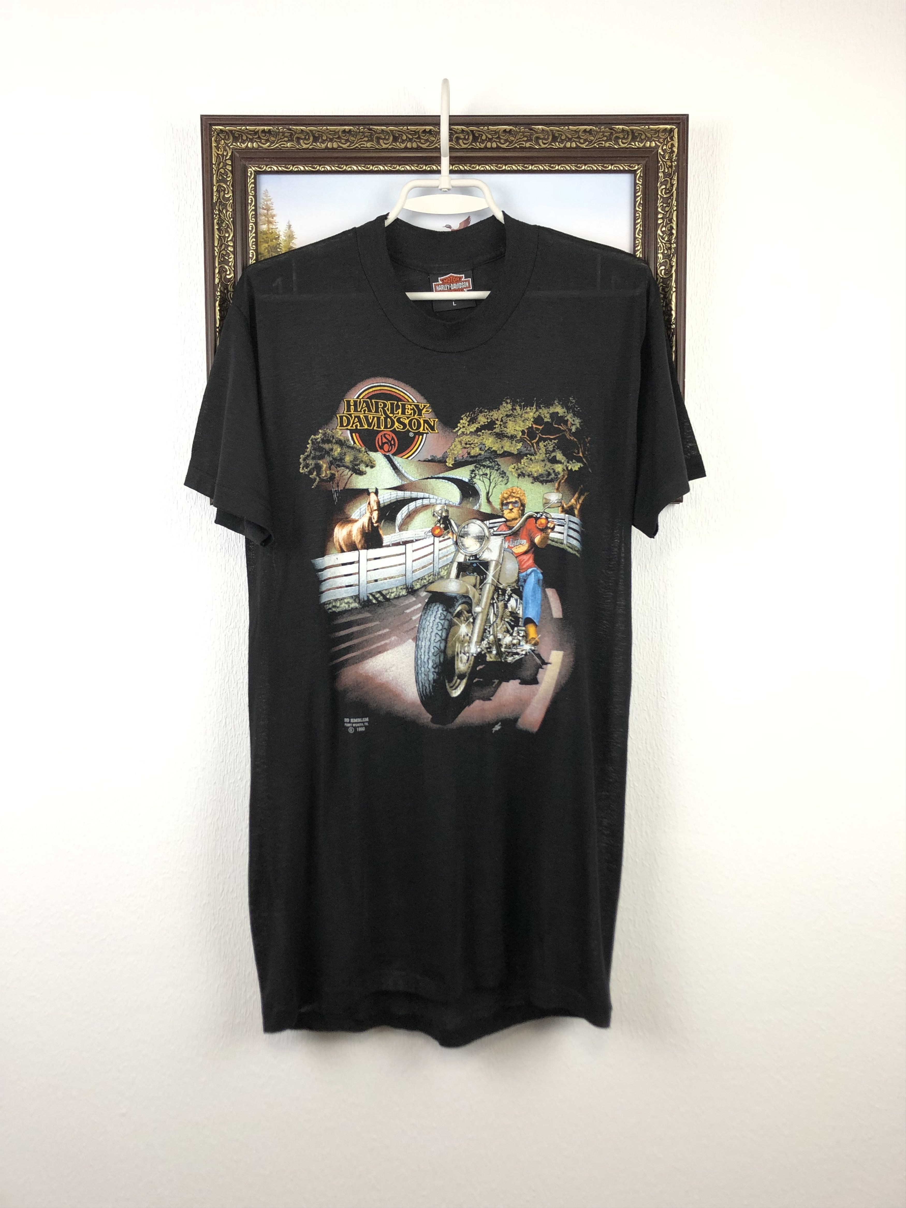 Harley Davidson Vintage Harley Davidson Biker Earth Wizard 3D Emblem Tee Size US L / EU 52-54 / 3 - 1 Thumbnail