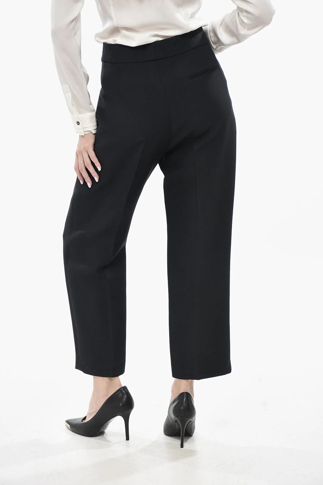 Dior o1mm0326 Wool-and-Silk Pant in Black Size 32" / US 10 / IT 46 - 4 Thumbnail