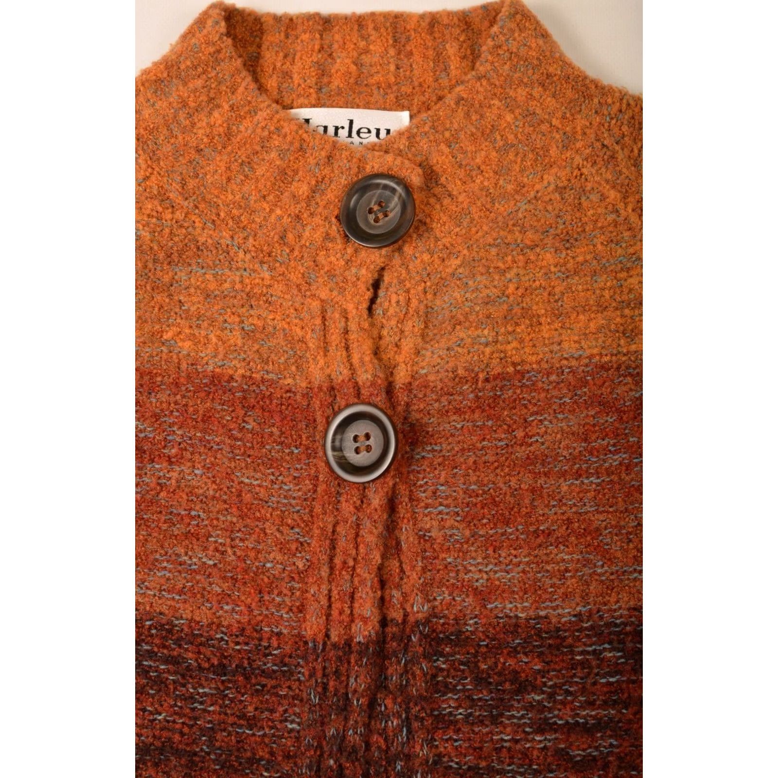 Vintage Harley of Scotland Merino Wool Blend Cardigan Sweater 331091 Size S Orange Women Wool Blend Cardigan 90s Event Boys? Size S / US 4 / IT 40 - 2 Thumbnail