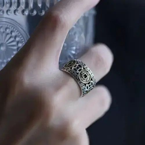 Jewelry × Vintage Vintage Chinese Style Five Emperor Money Rings Size ONE SIZE - 2 Thumbnail